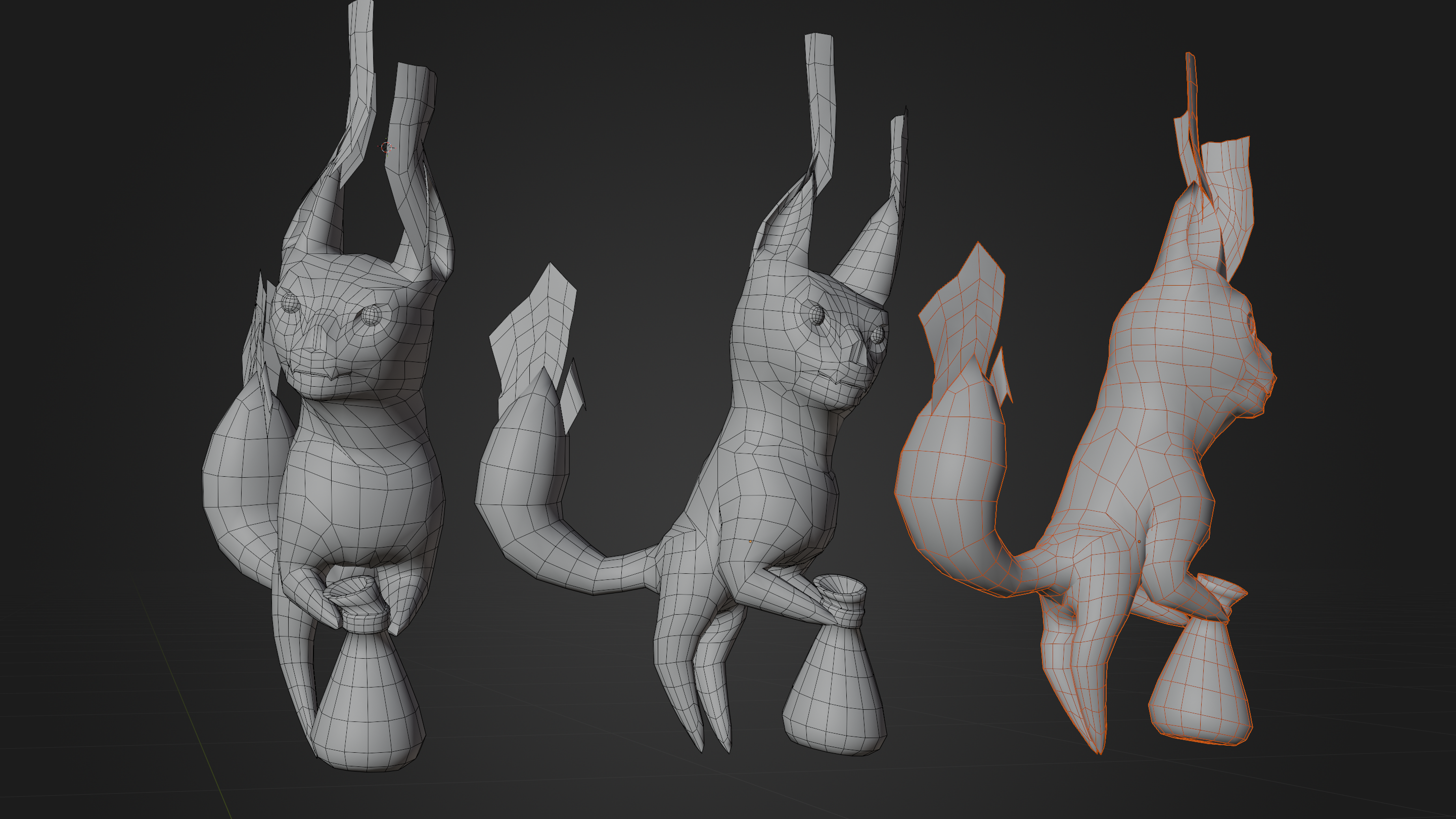 Призрачный питомец (Low poly, game ready) — Изображение №2 — Иллюстрация, 3D на Dprofile