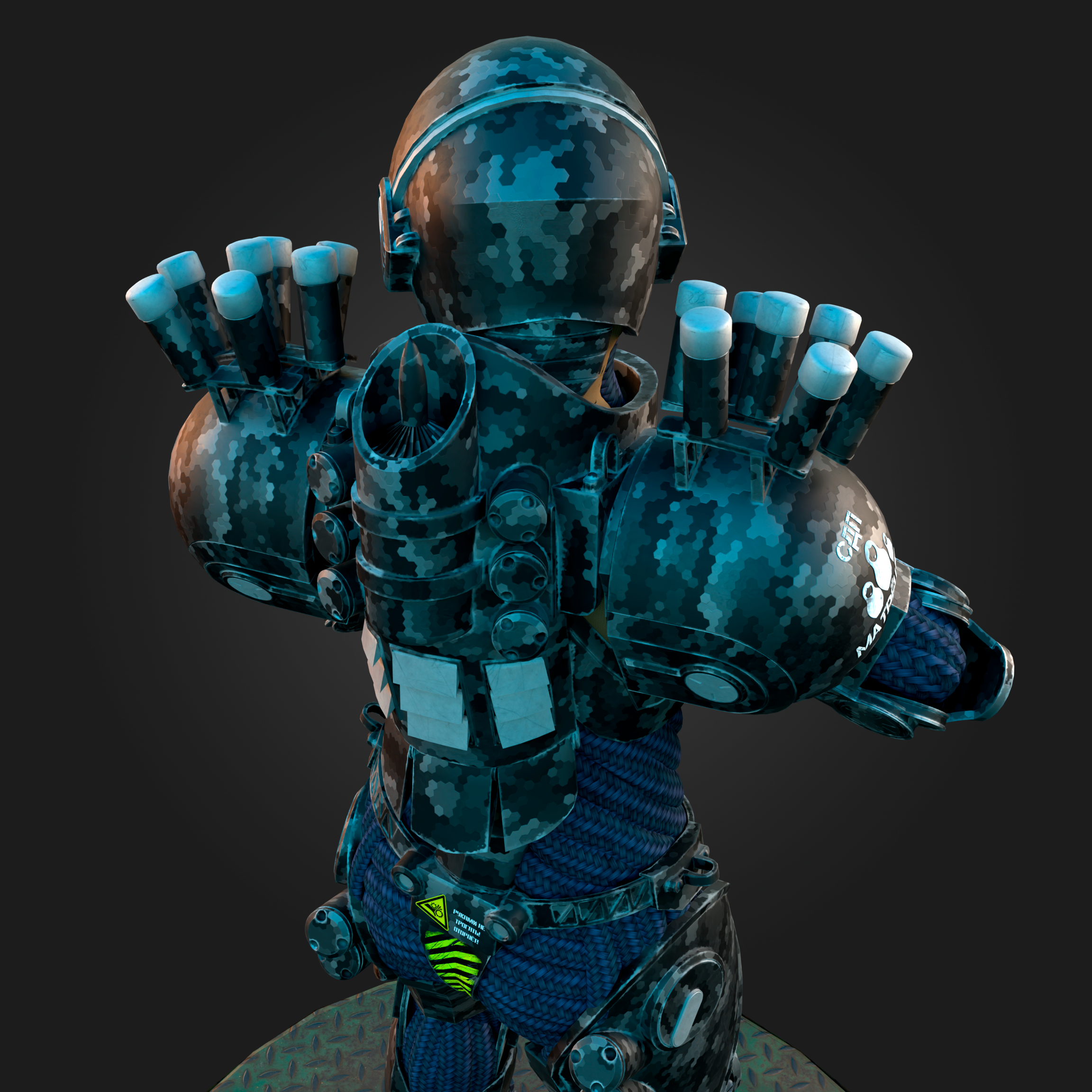 Скафандр с элементами экзоскелета "Матрёшка" — Изображение №2 — Иллюстрация, 3D на Dprofile