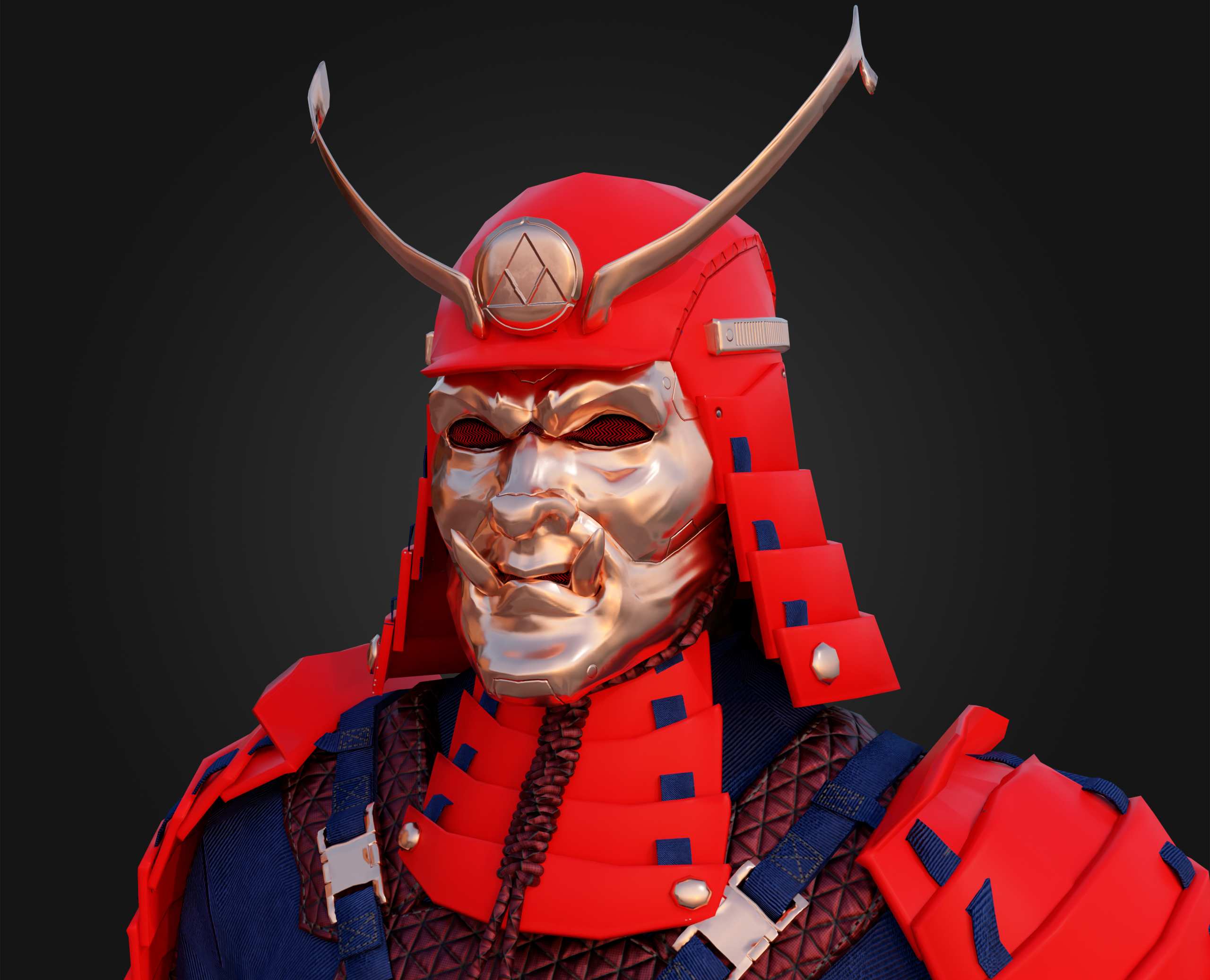 Кибер-самурай — Иллюстрация, 3D на Dprofile