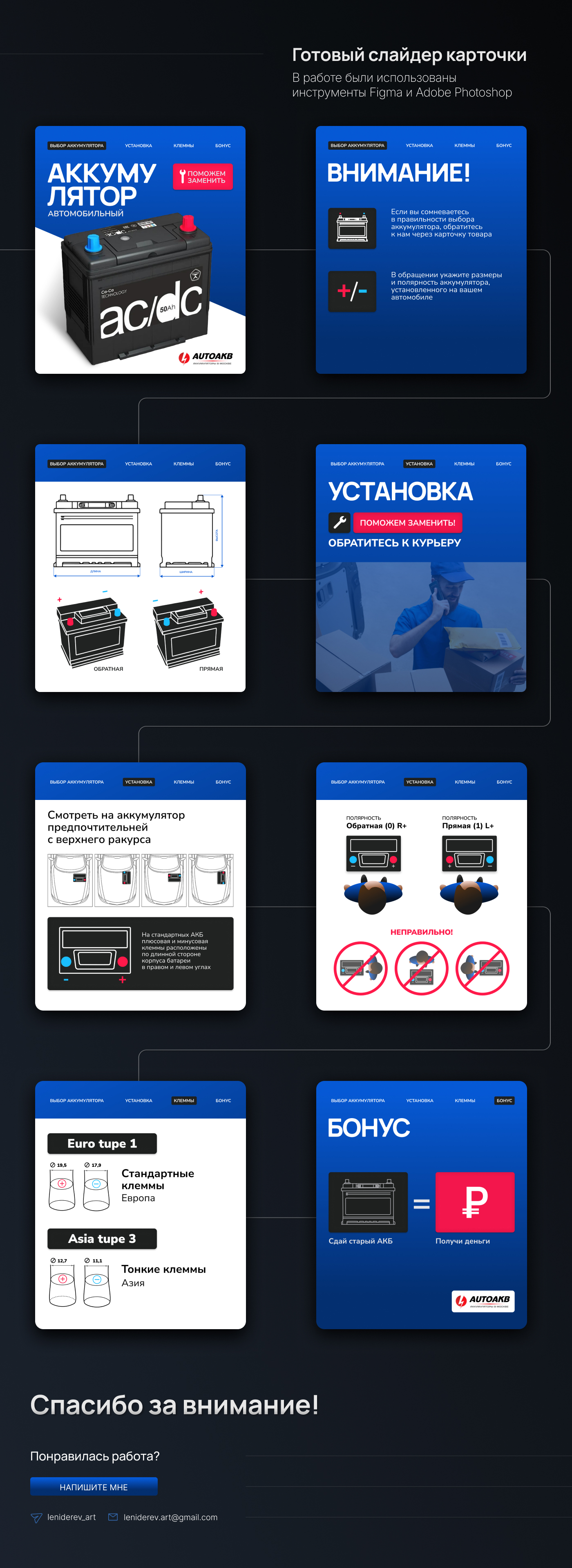 КАРТОЧКА ТОВАРА | АКБ — Изображение №4 — Графика, Маркетинг на Dprofile