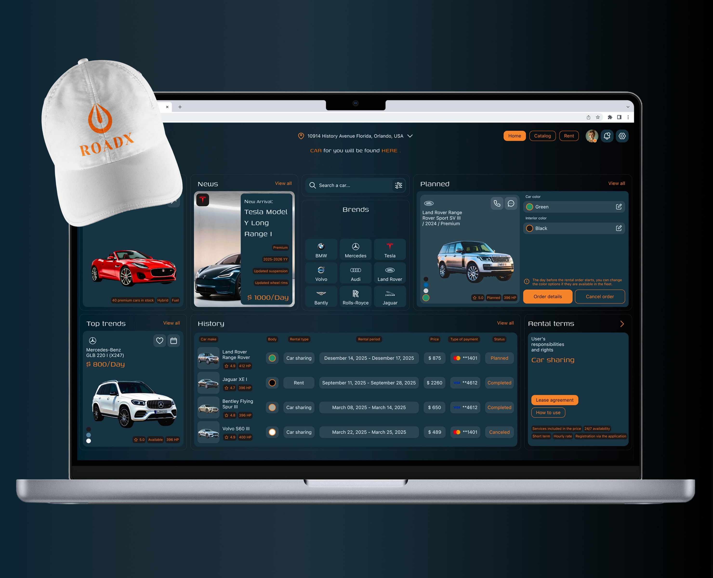 Car Sharing & Car Rental — Интерфейсы на Dprofile