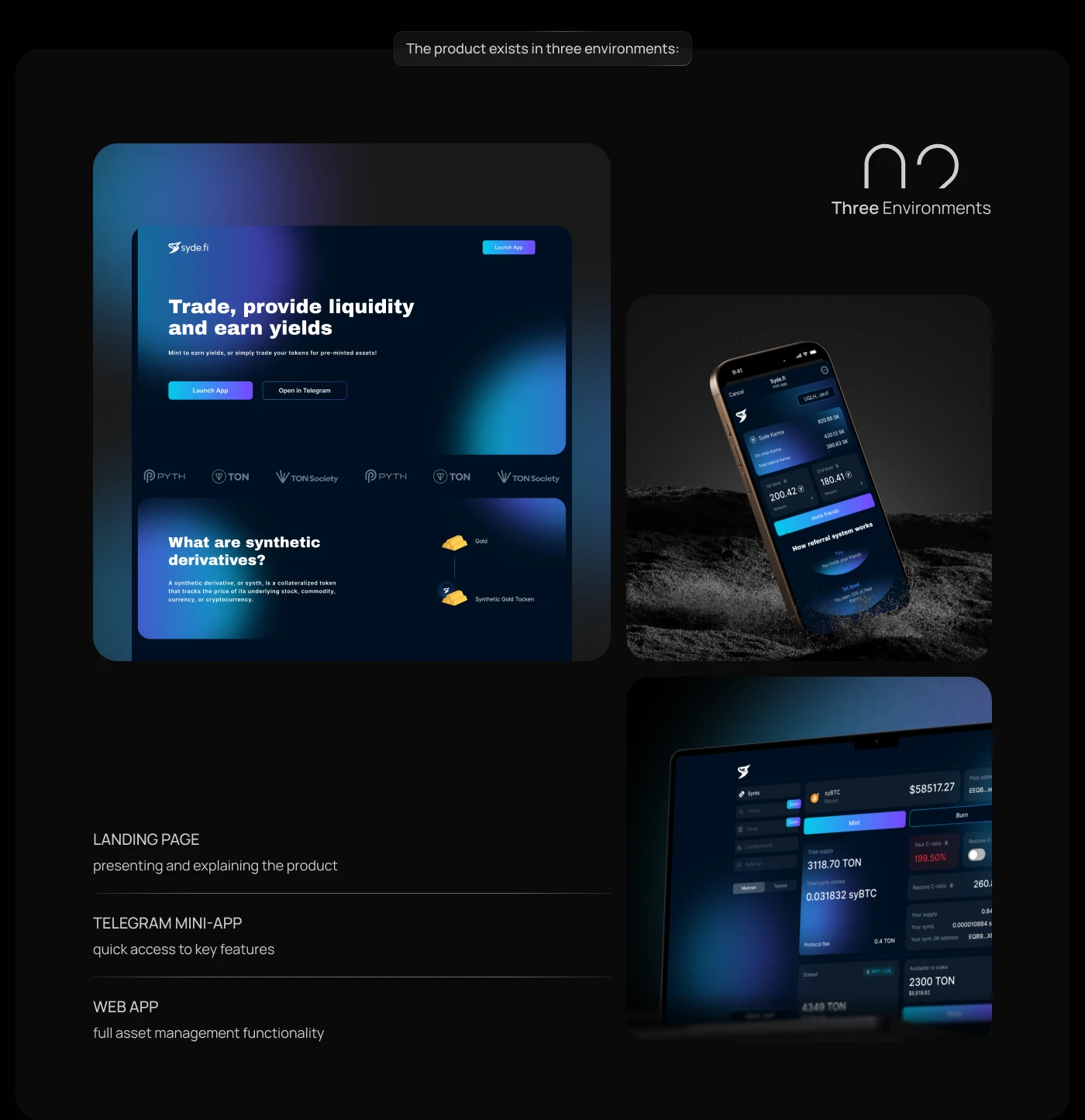 SYDE.FI - Product Design Case (Web & Telegram) — Изображение №3 — Интерфейсы на Dprofile