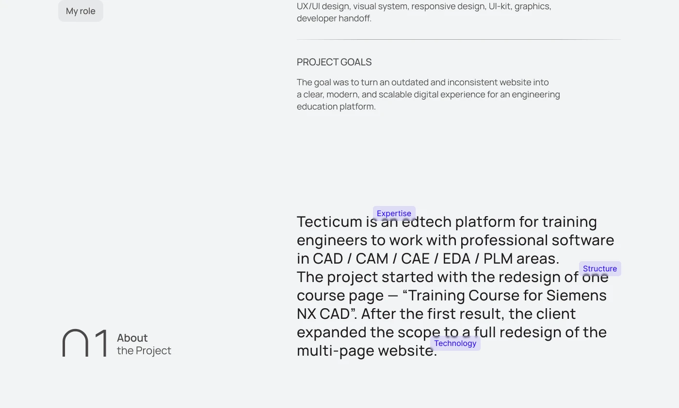 Tecticum - EdTech website redesign — Изображение №2 — Интерфейсы на Dprofile