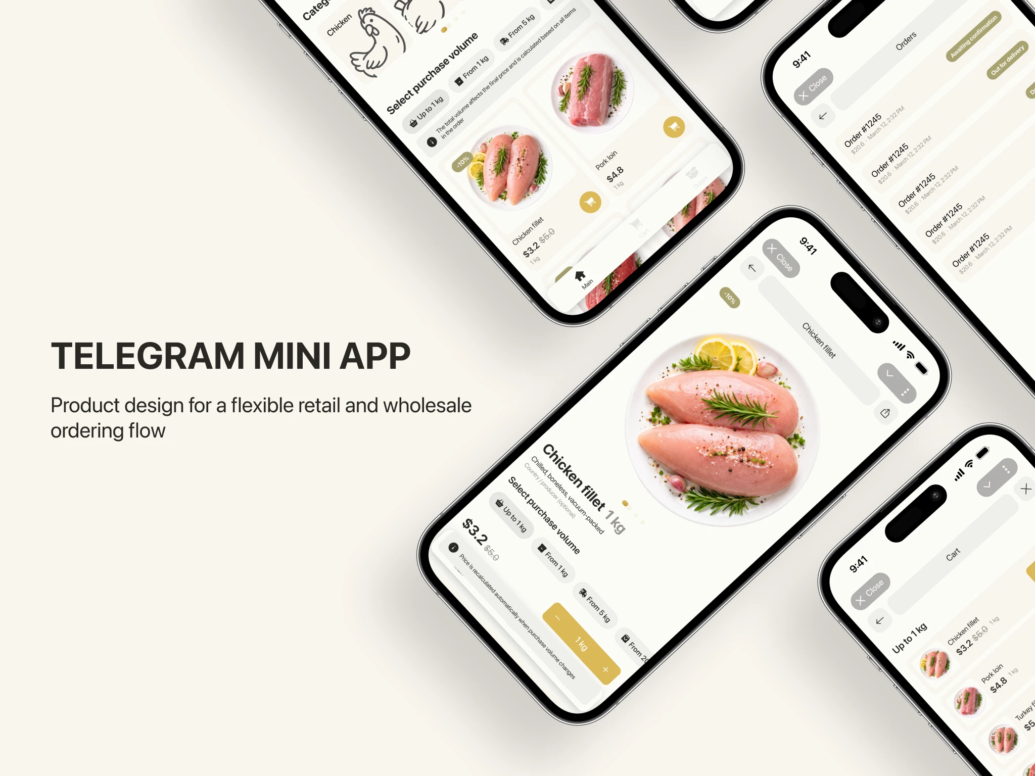 Telegram Mini App for Retail & Wholesale Orders — Изображение №1 — Интерфейсы на Dprofile