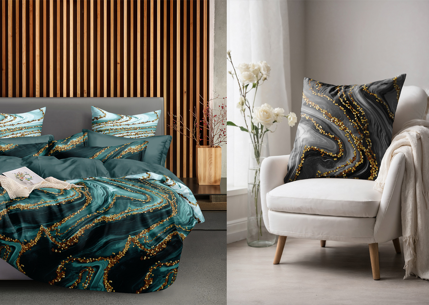 Дизайн текстиля. Gold and Flow — Изображение №4 — Иллюстрация, Графика на Dprofile