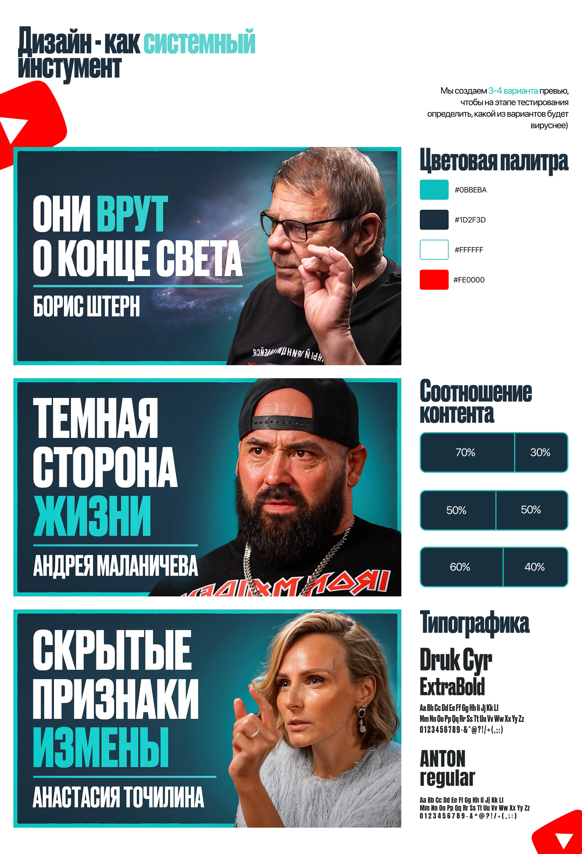 YouTube-превью — визуальная система — Изображение №4 — Брендинг, Маркетинг на Dprofile