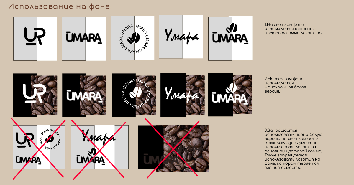Брендбук спроткомплекса и кофейни Umara — Изображение №12 — Интерфейсы, Брендинг на Dprofile
