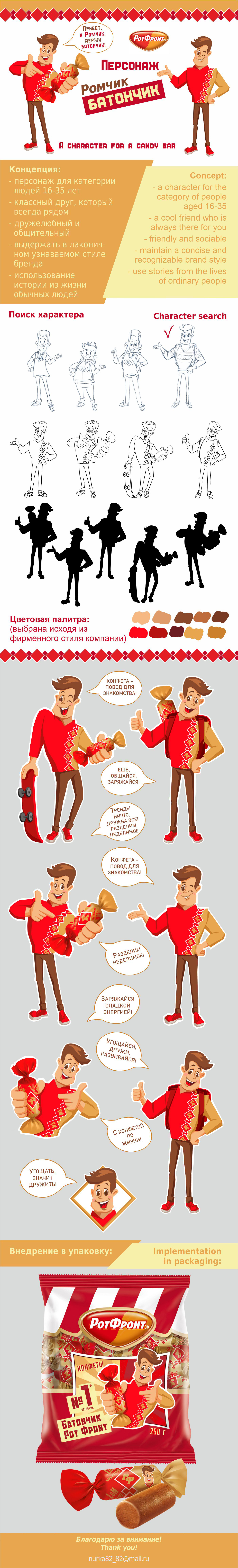 Персонаж для фабрики РотФронт — Изображение №1 — Брендинг, Иллюстрация на Dprofile