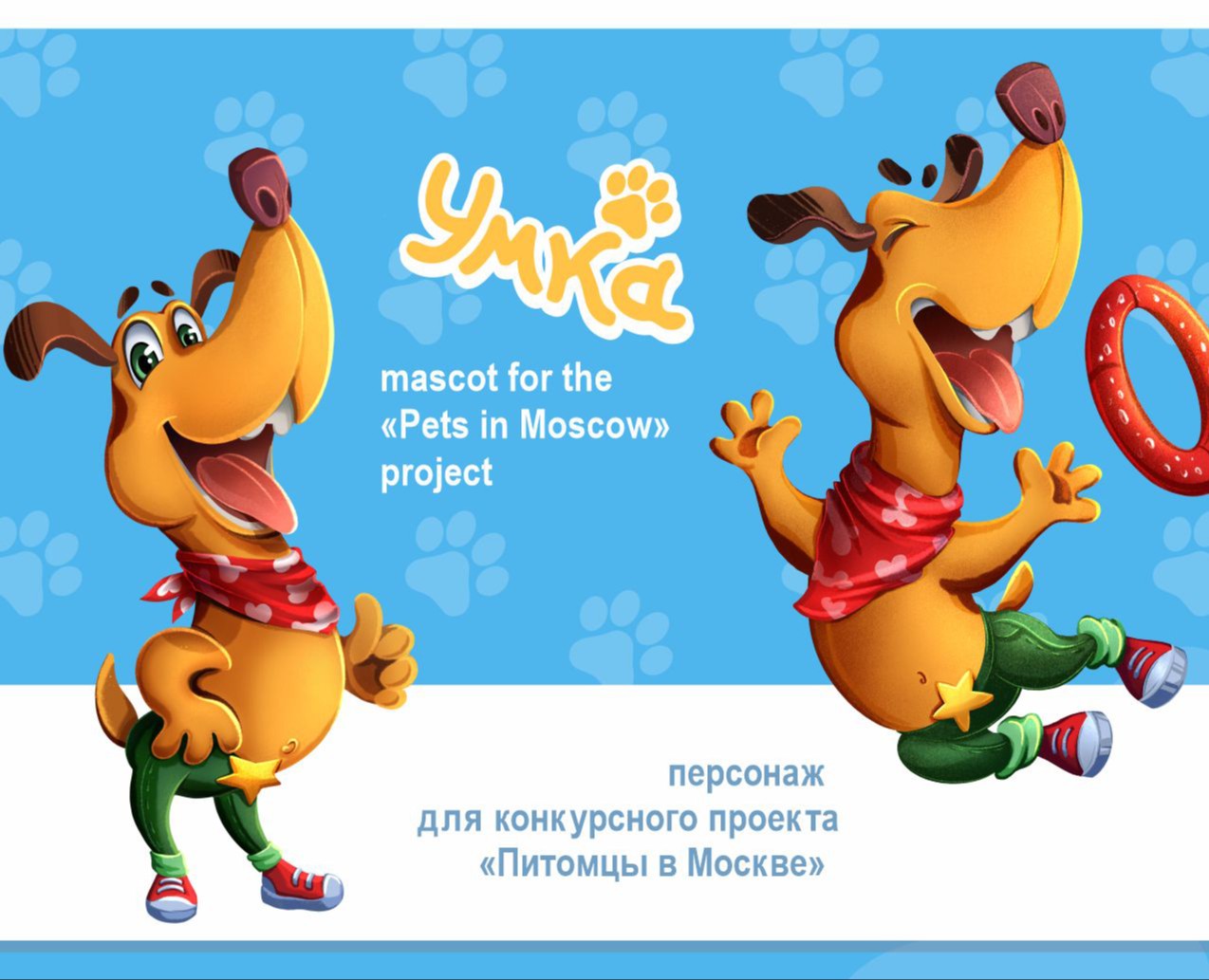 Маскот для проекта "Питомцы в Москве" — Брендинг, Иллюстрация на Dprofile