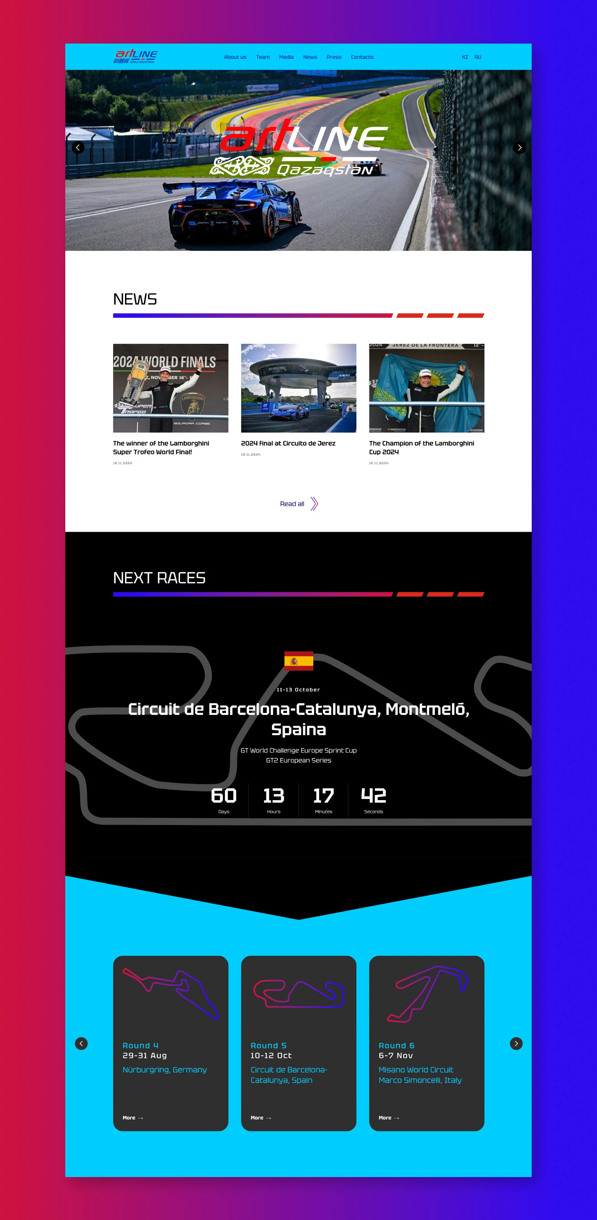 Сайт гоночной команды — Изображение №1 — Интерфейсы, Анимация на Dprofile