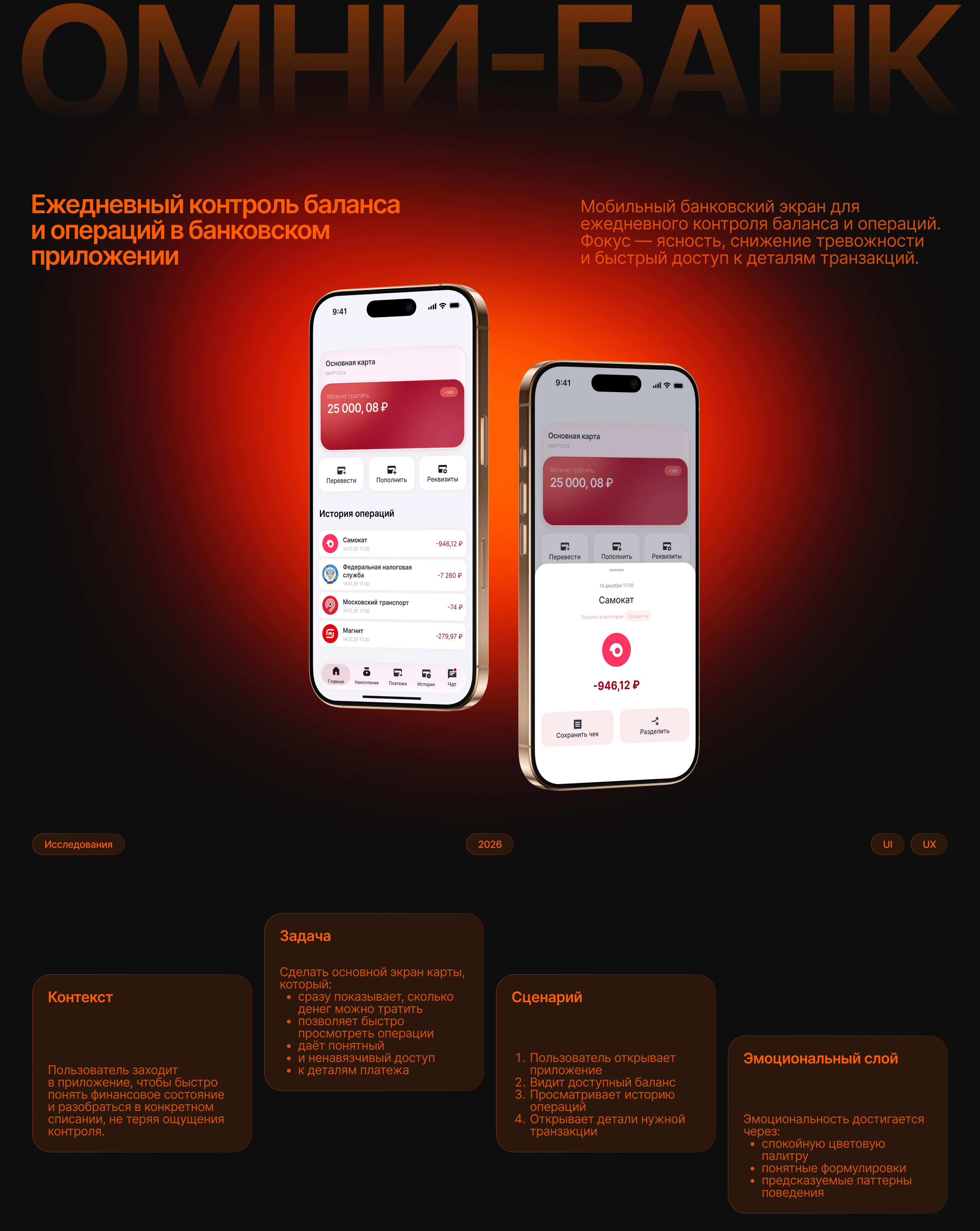 Ежедневный контроль баланса и операций  в банковском прилож… — Изображение №1 — Интерфейсы на Dprofile