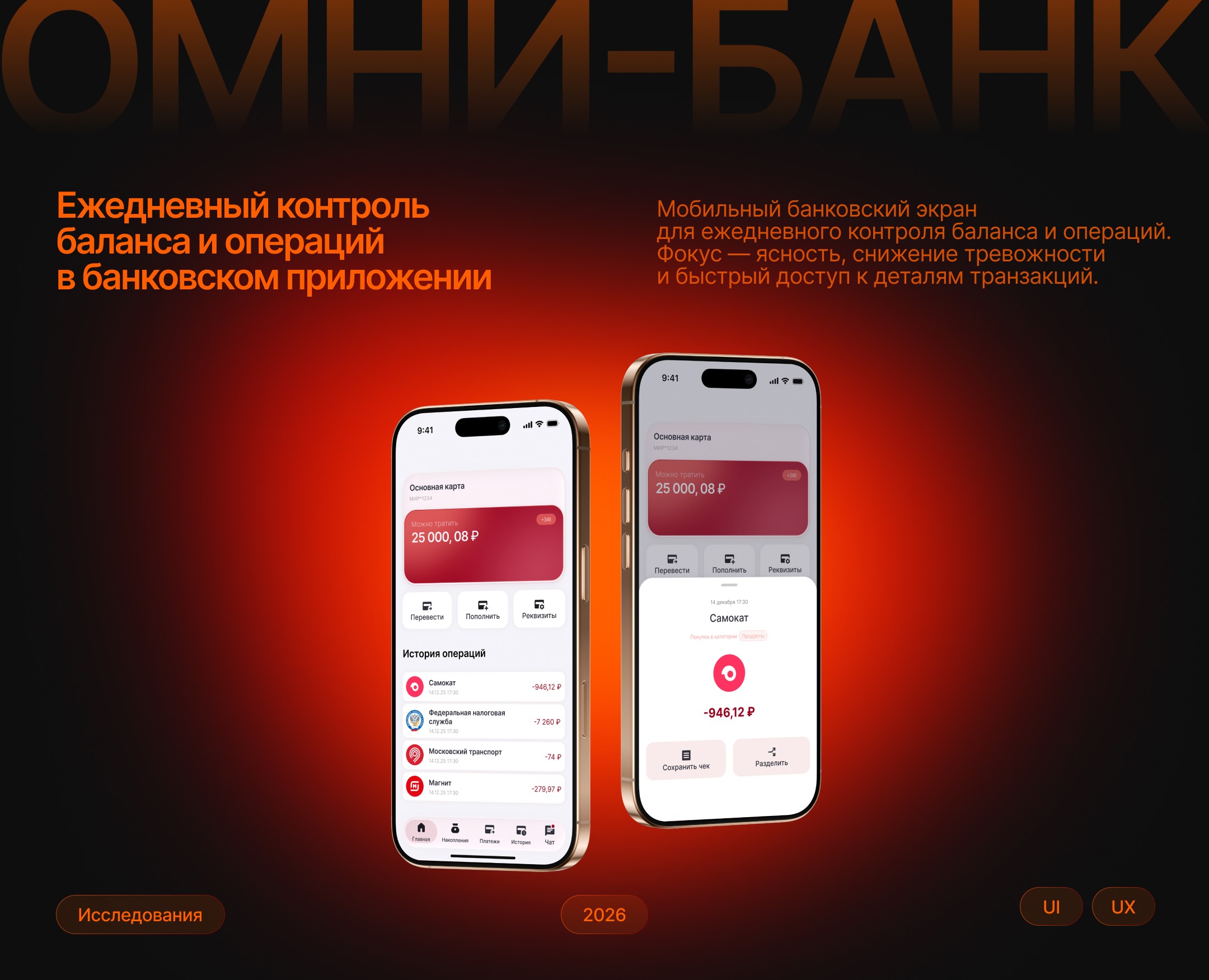 Ежедневный контроль баланса и операций  в банковском прилож… — Интерфейсы на Dprofile