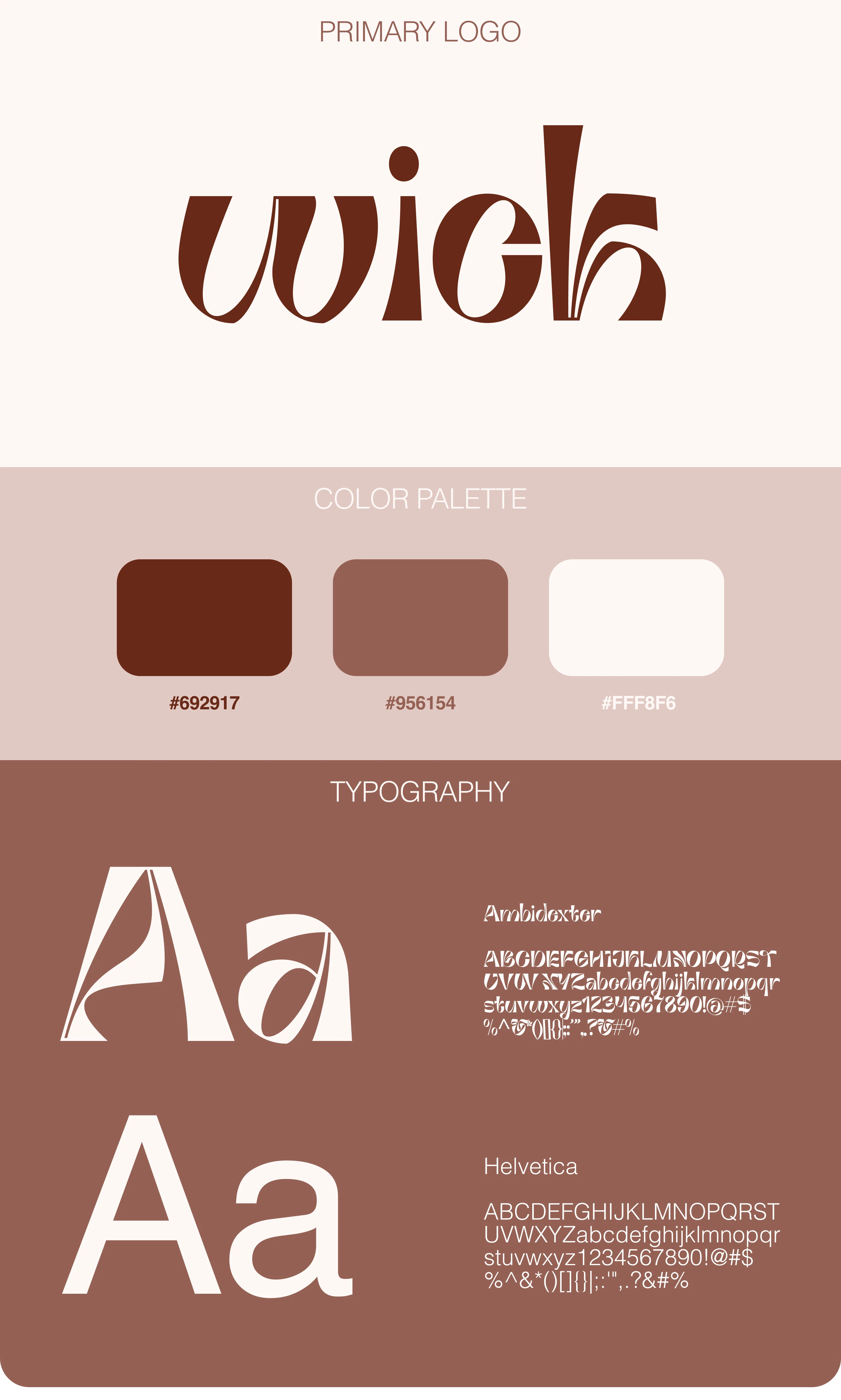 брендборд wick свечи — Изображение №1 — Интерфейсы, Брендинг на Dprofile