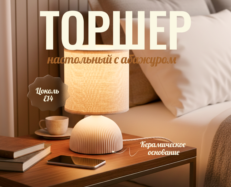 Торшер настольный с абажуром — Графика на Dprofile