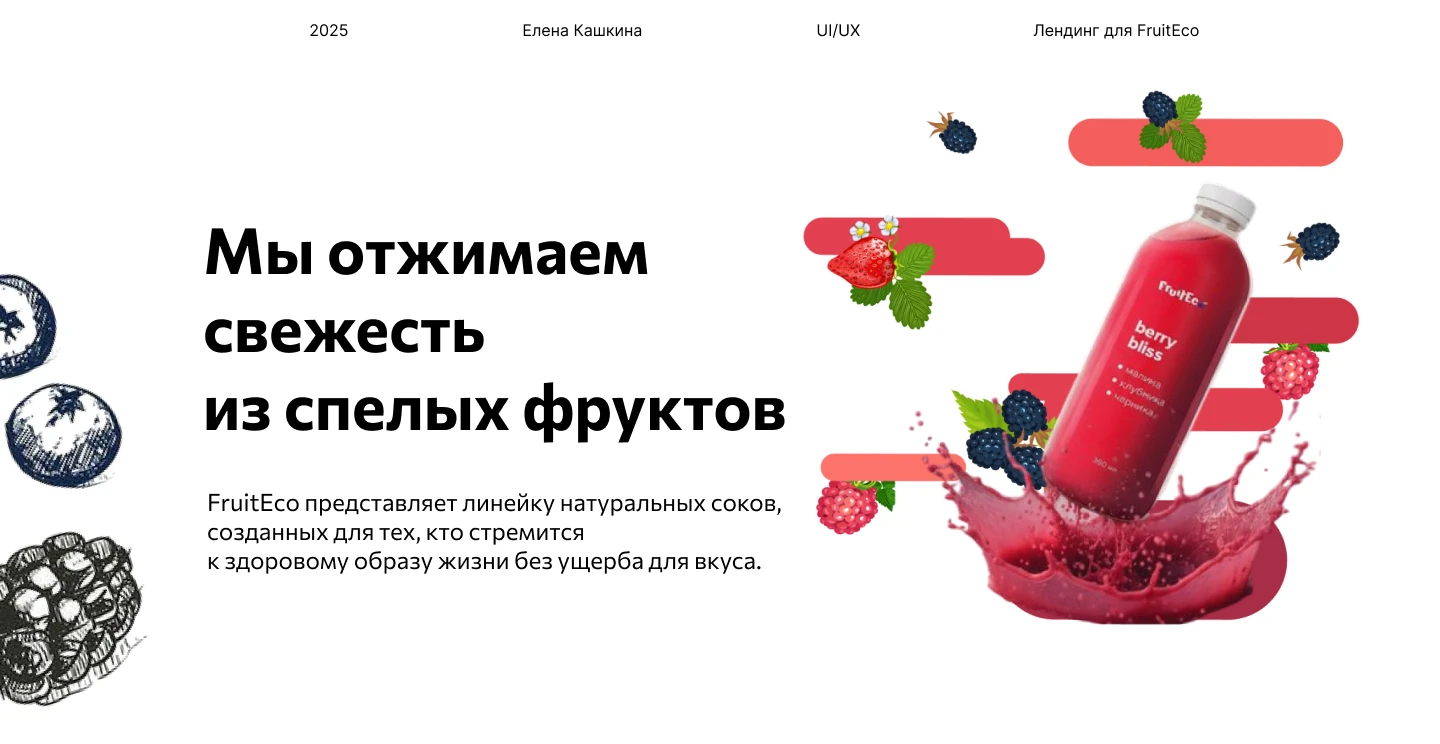 Лендинг для Fruit Eco — Изображение №1 — Интерфейсы на Dprofile