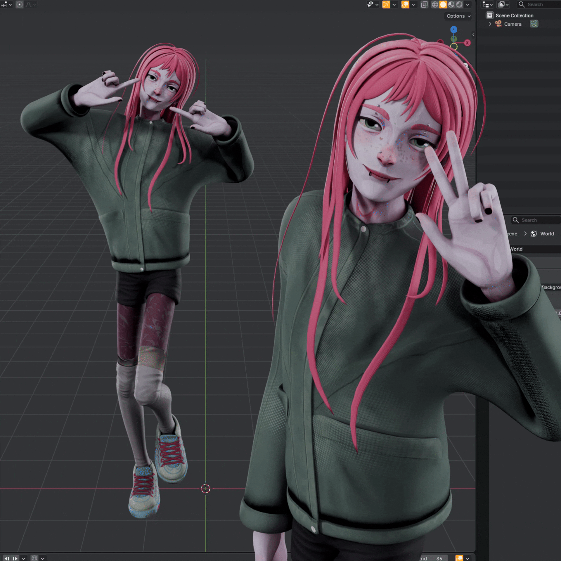 3D CHARACTER. HIZESHI world — Изображение №4 — Иллюстрация, 3D на Dprofile