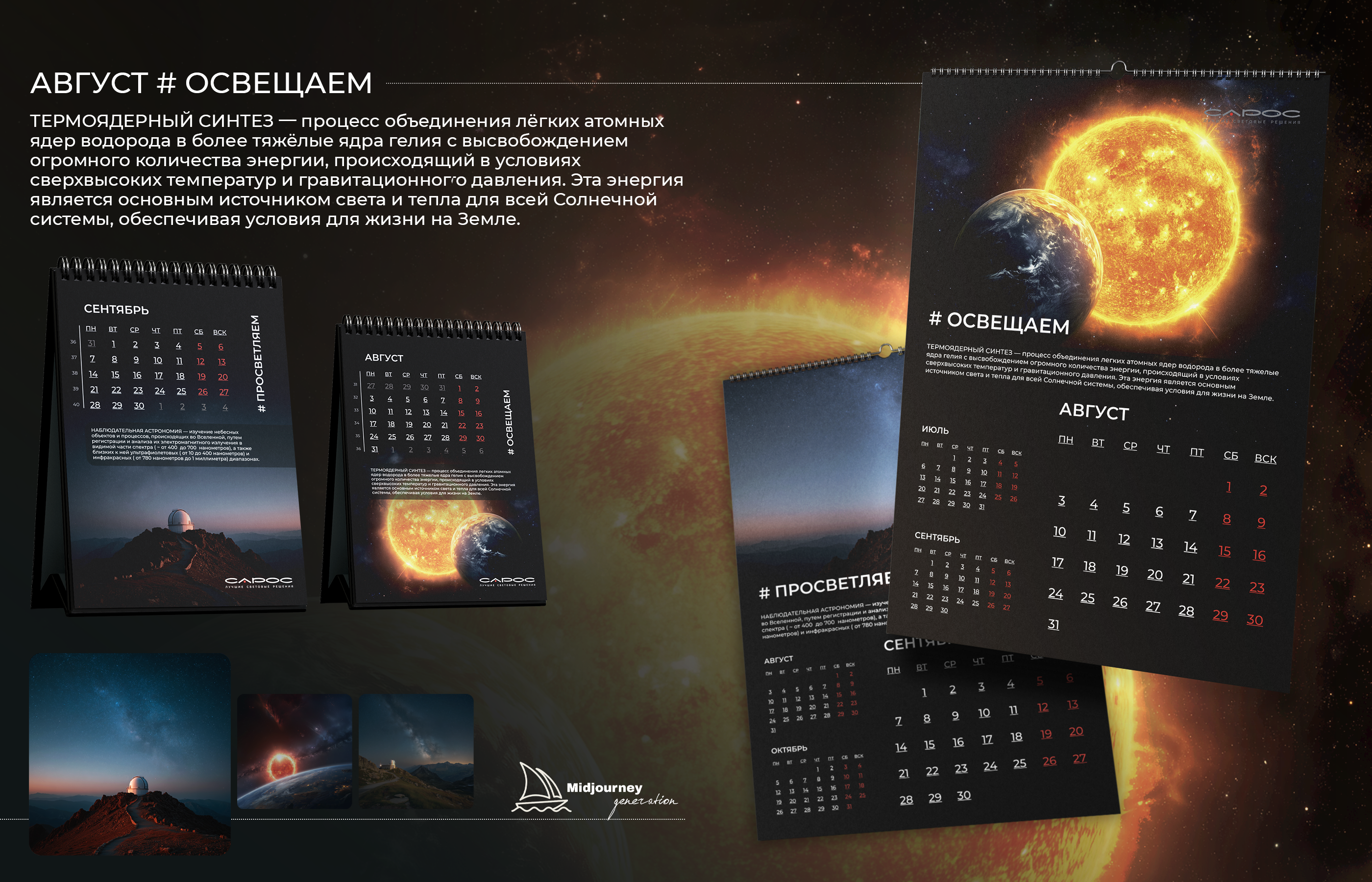 Космический календарь 2026 — Изображение №6 — Брендинг, Графика на Dprofile