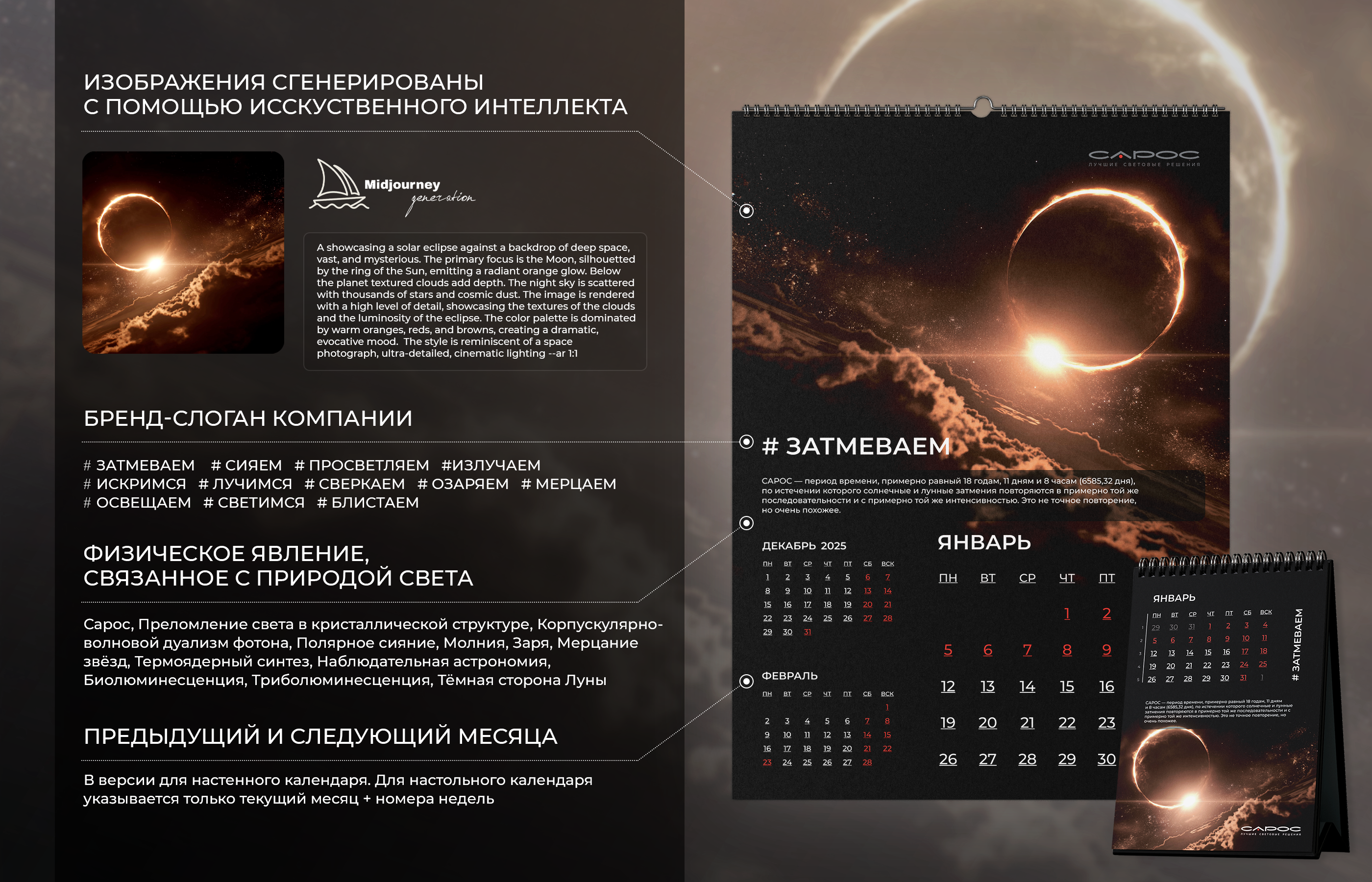 Космический календарь 2026 — Изображение №4 — Брендинг, Графика на Dprofile