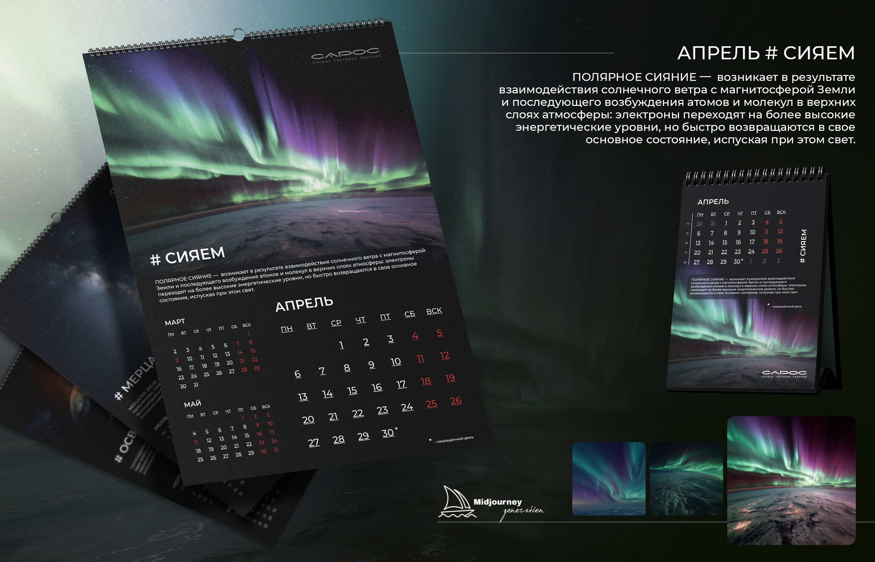 Космический календарь 2026 — Изображение №8 — Брендинг, Графика на Dprofile