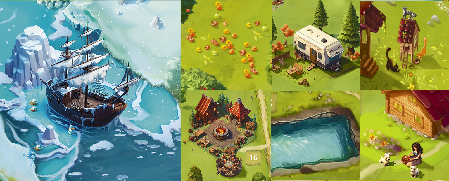 Иллюстрированная фэнтези-карта для парк-отеля (3 метра) — Изображение №9 — Брендинг, Иллюстрация на Dprofile