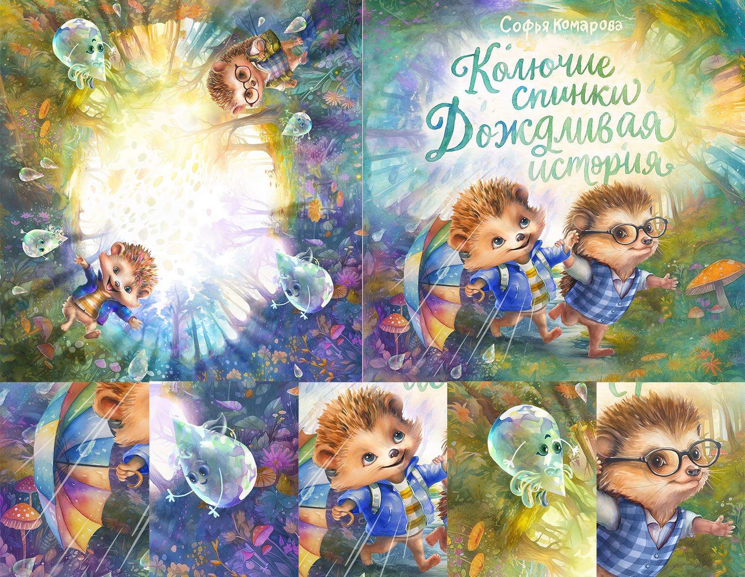 Детская книга про ёжиков: дизайн и иллюстрации — Изображение №4 — Иллюстрация, Графика на Dprofile