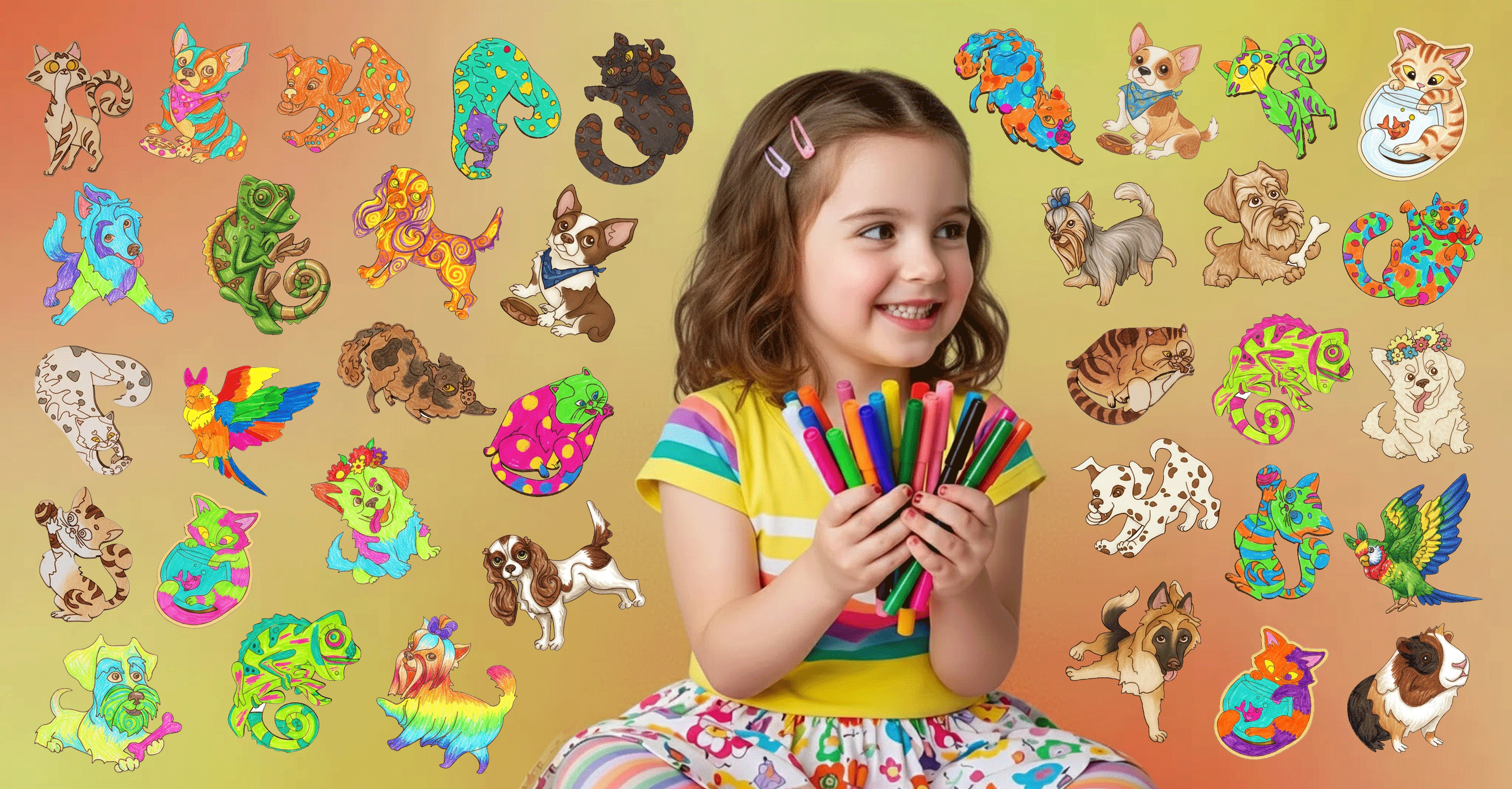 Эко-коллекция деревянных фигурок для раскрашивания — Изображение №6 — Иллюстрация, Графика на Dprofile