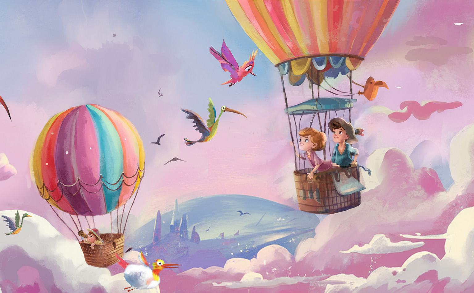 Роспись стены в детском центре «Полёт мечты» (6 метров) — Изображение №4 — Иллюстрация на Dprofile