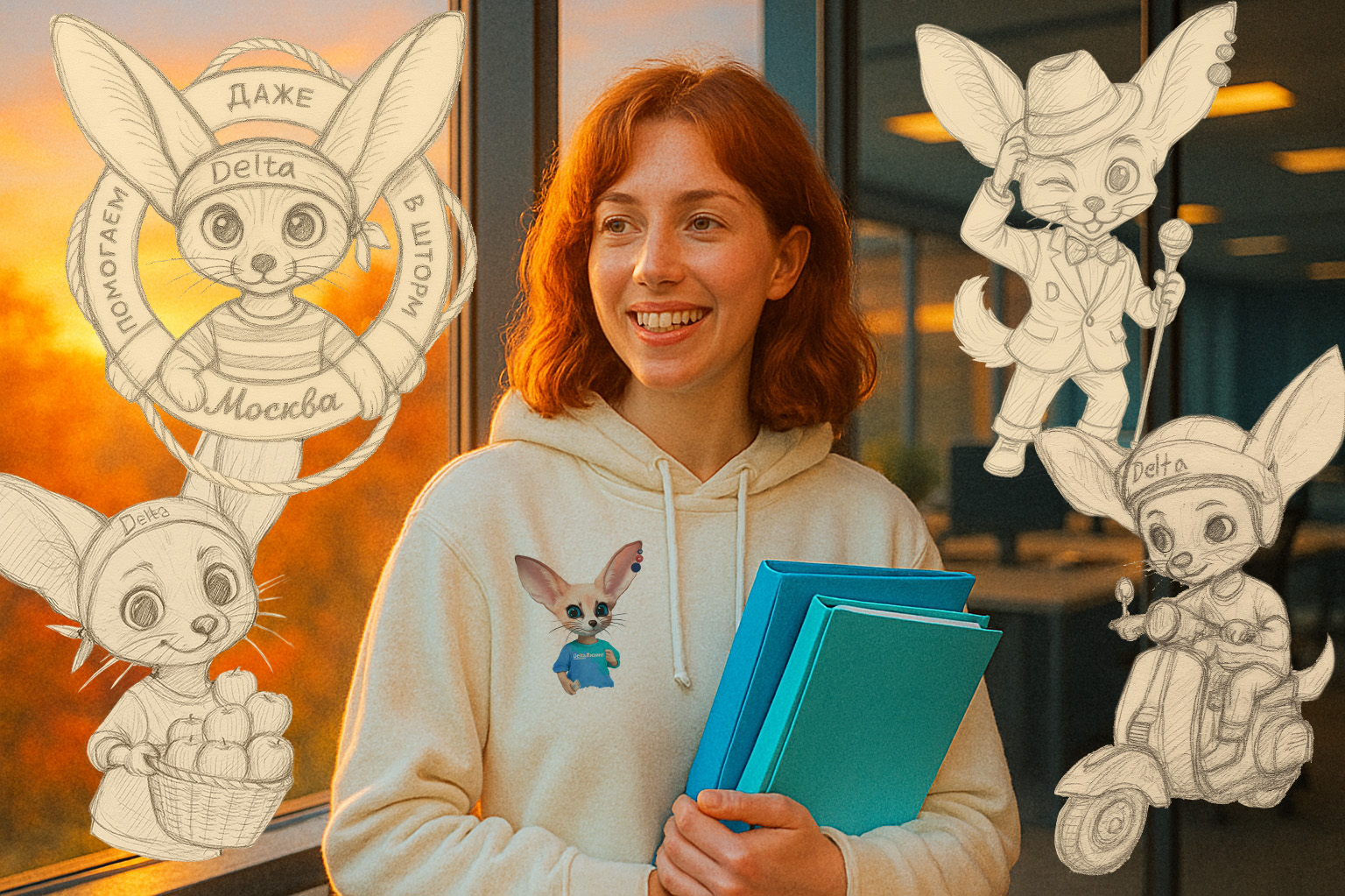 Бренд-персонаж фенек для лизинга | От скетчей до мерча — Изображение №1 — Брендинг, Иллюстрация на Dprofile