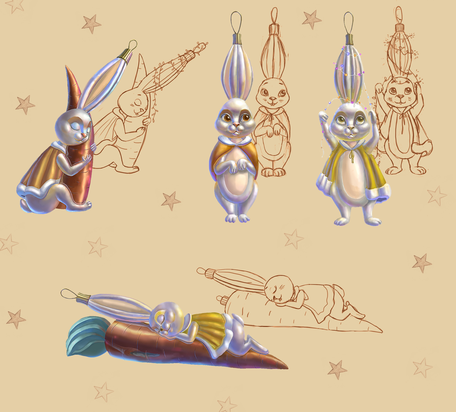 Зимняя ностальгия: авторские новогодние персонажи — Изображение №13 — Иллюстрация на Dprofile