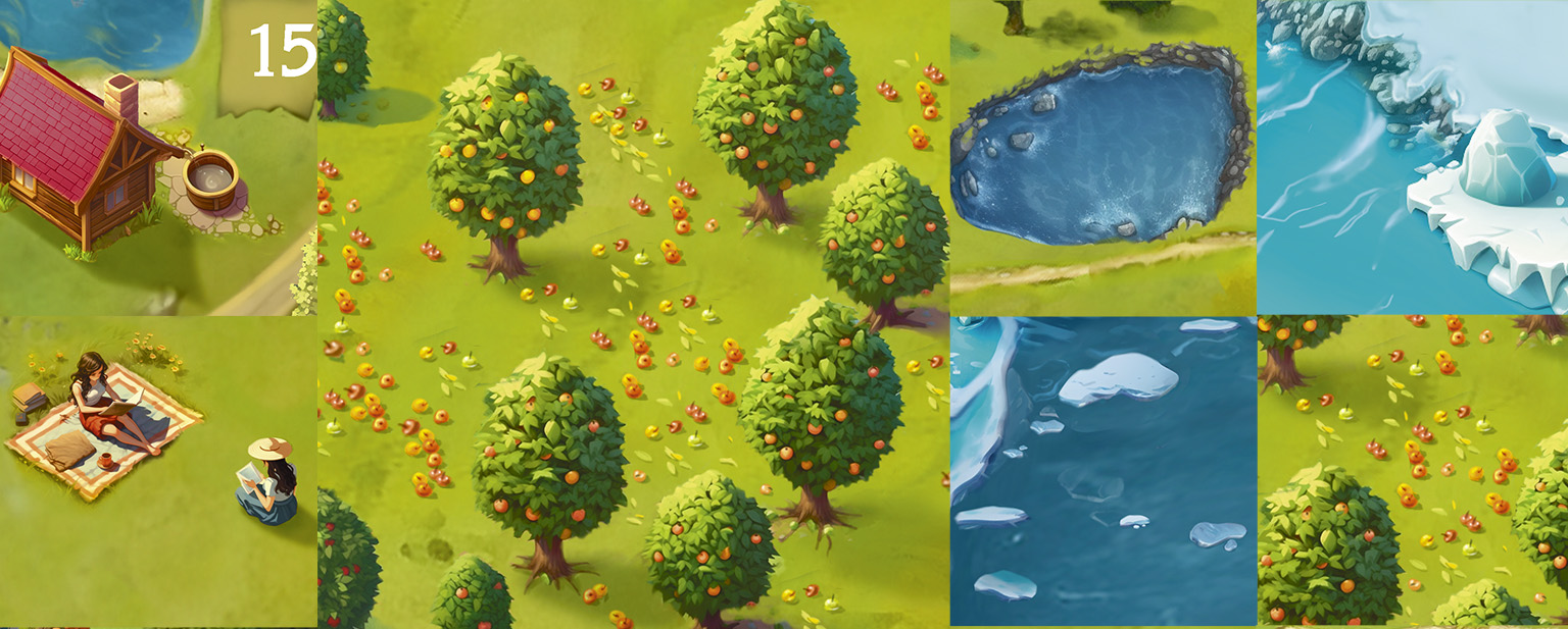 Иллюстрированная фэнтези-карта для парк-отеля (3 метра) — Изображение №7 — Брендинг, Иллюстрация на Dprofile