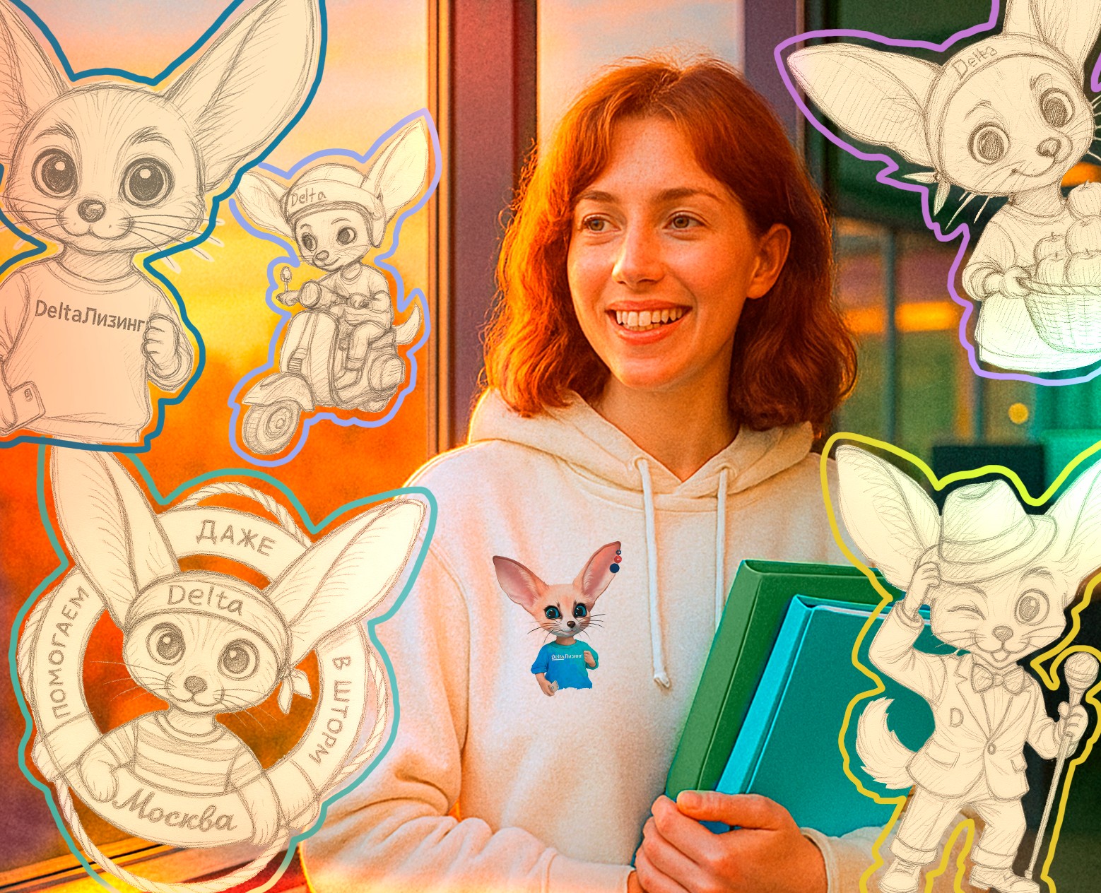 Бренд-персонаж фенек для лизинга | От скетчей до мерча — Брендинг, Иллюстрация на Dprofile