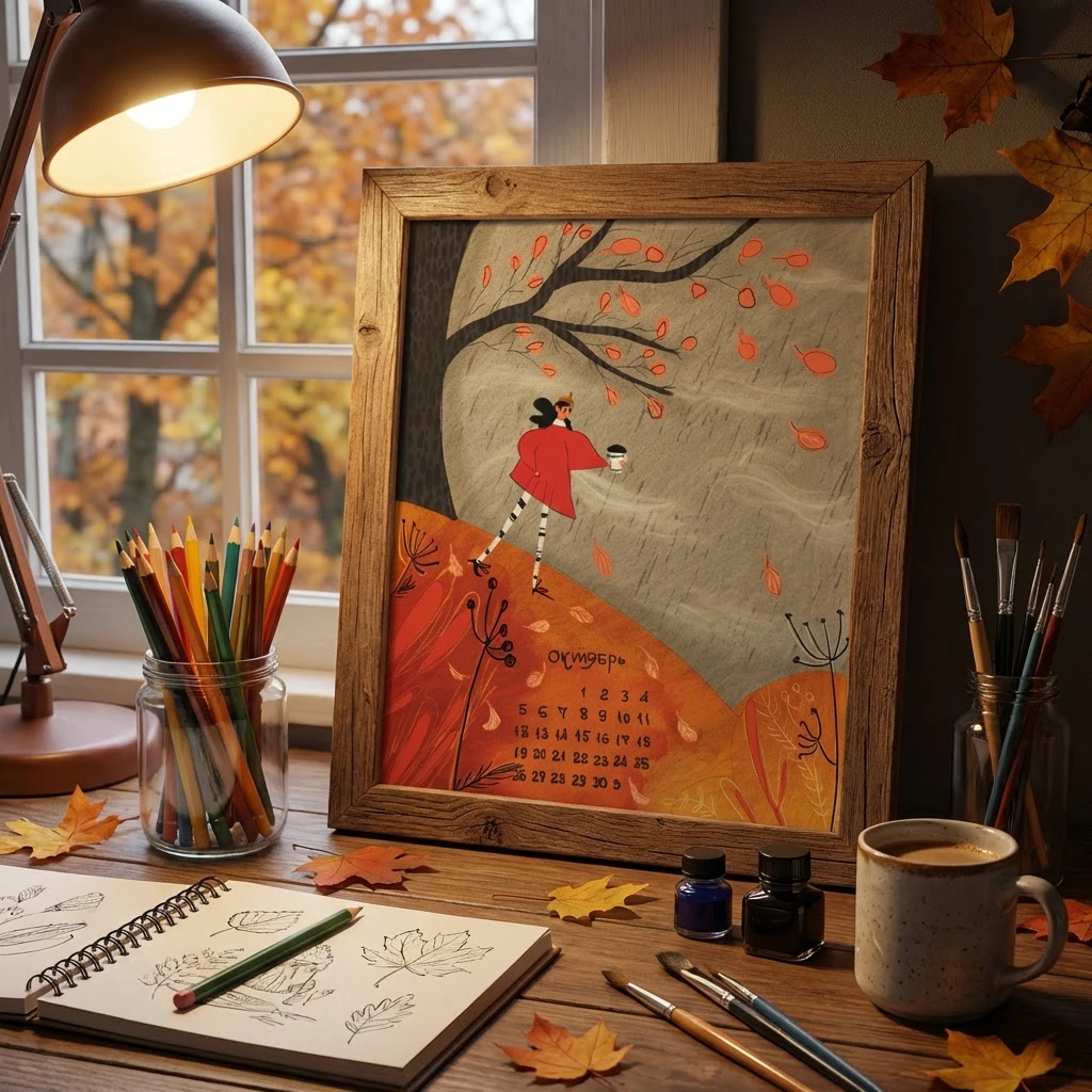 иллюстрация для календаря — Изображение №1 — Иллюстрация, Графика на Dprofile