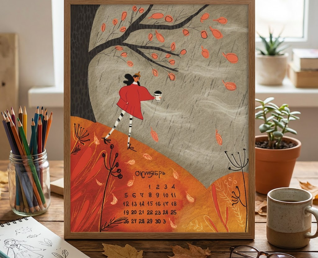 иллюстрация для календаря — Иллюстрация, Графика на Dprofile
