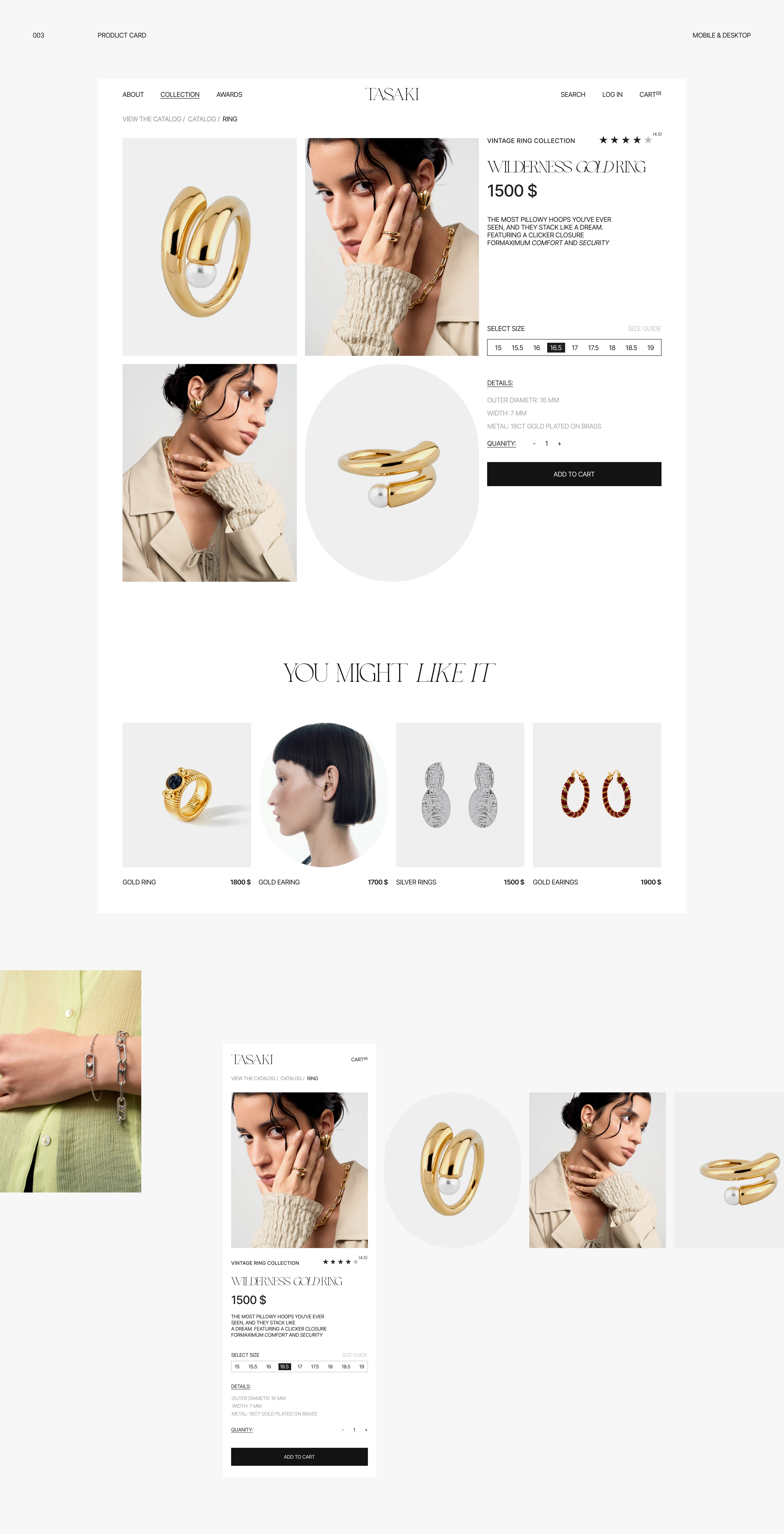 Jewelry e - commerce website — Изображение №7 — Интерфейсы на Dprofile