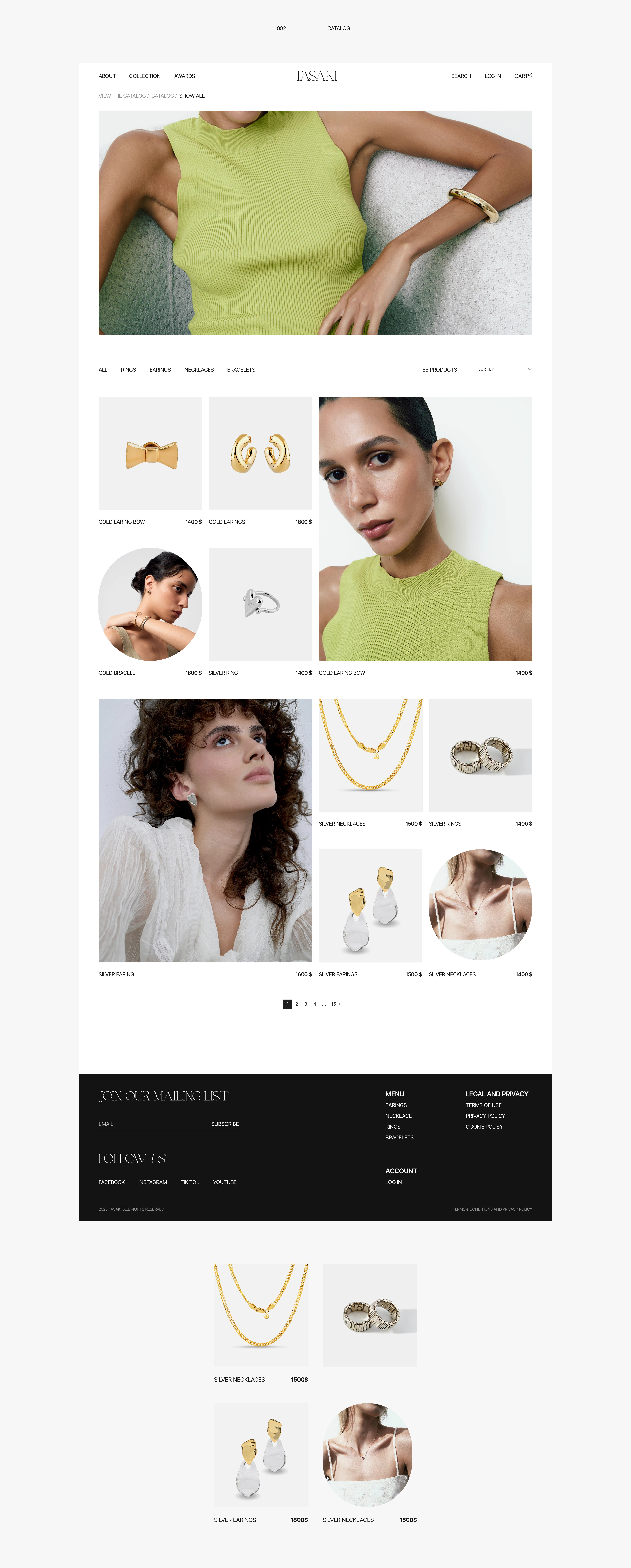 Jewelry e - commerce website — Изображение №5 — Интерфейсы на Dprofile