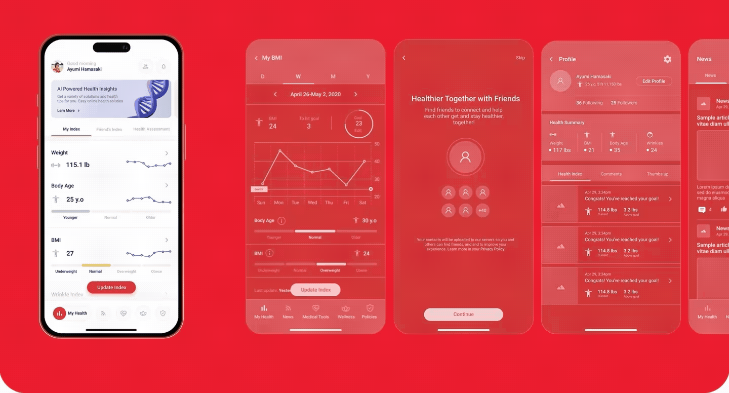 AI-Driven Mobile Health App | UX/UI Design — Изображение №12 — Интерфейсы на Dprofile