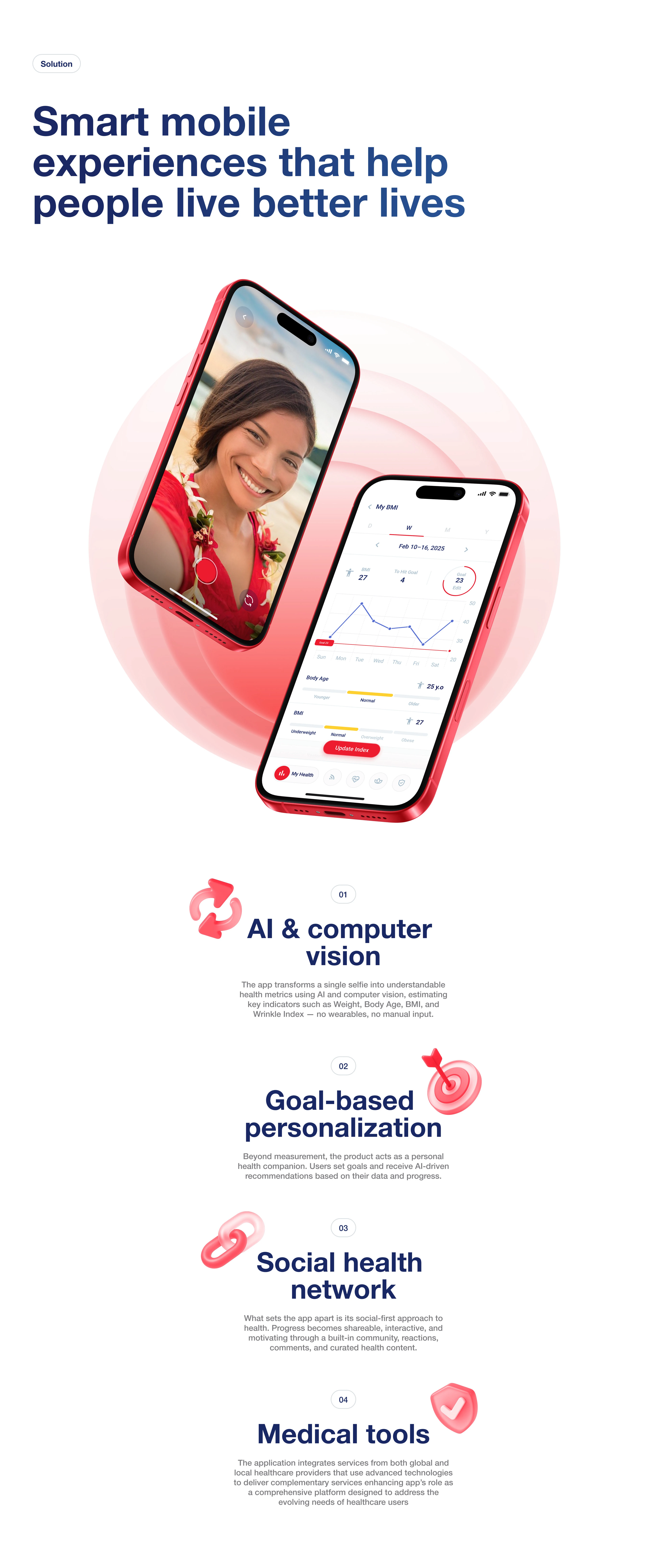 AI-Driven Mobile Health App | UX/UI Design — Изображение №9 — Интерфейсы на Dprofile