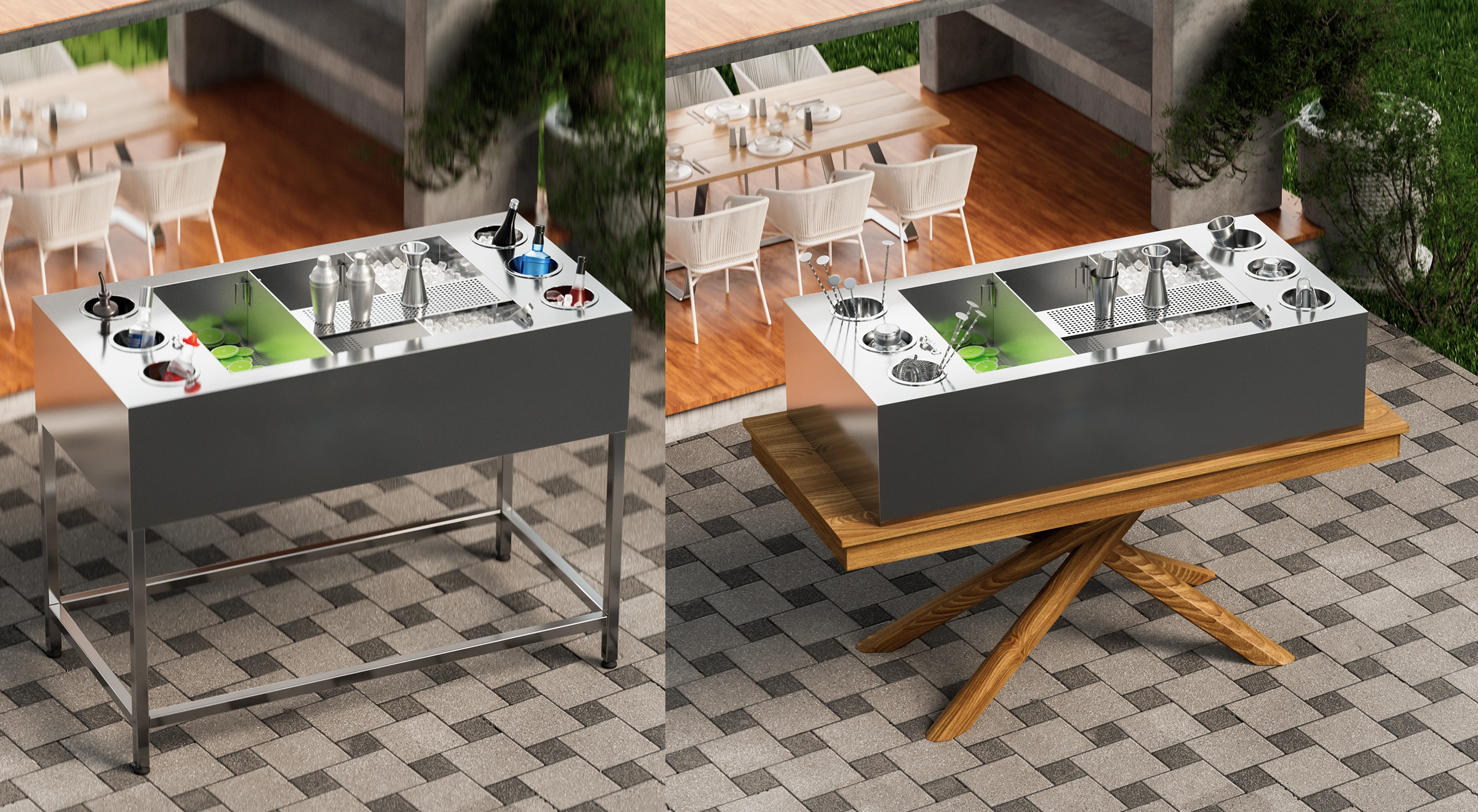 Steel Bar — Визуализация мобильной барной станции — Изображение №4 — Иллюстрация, 3D на Dprofile