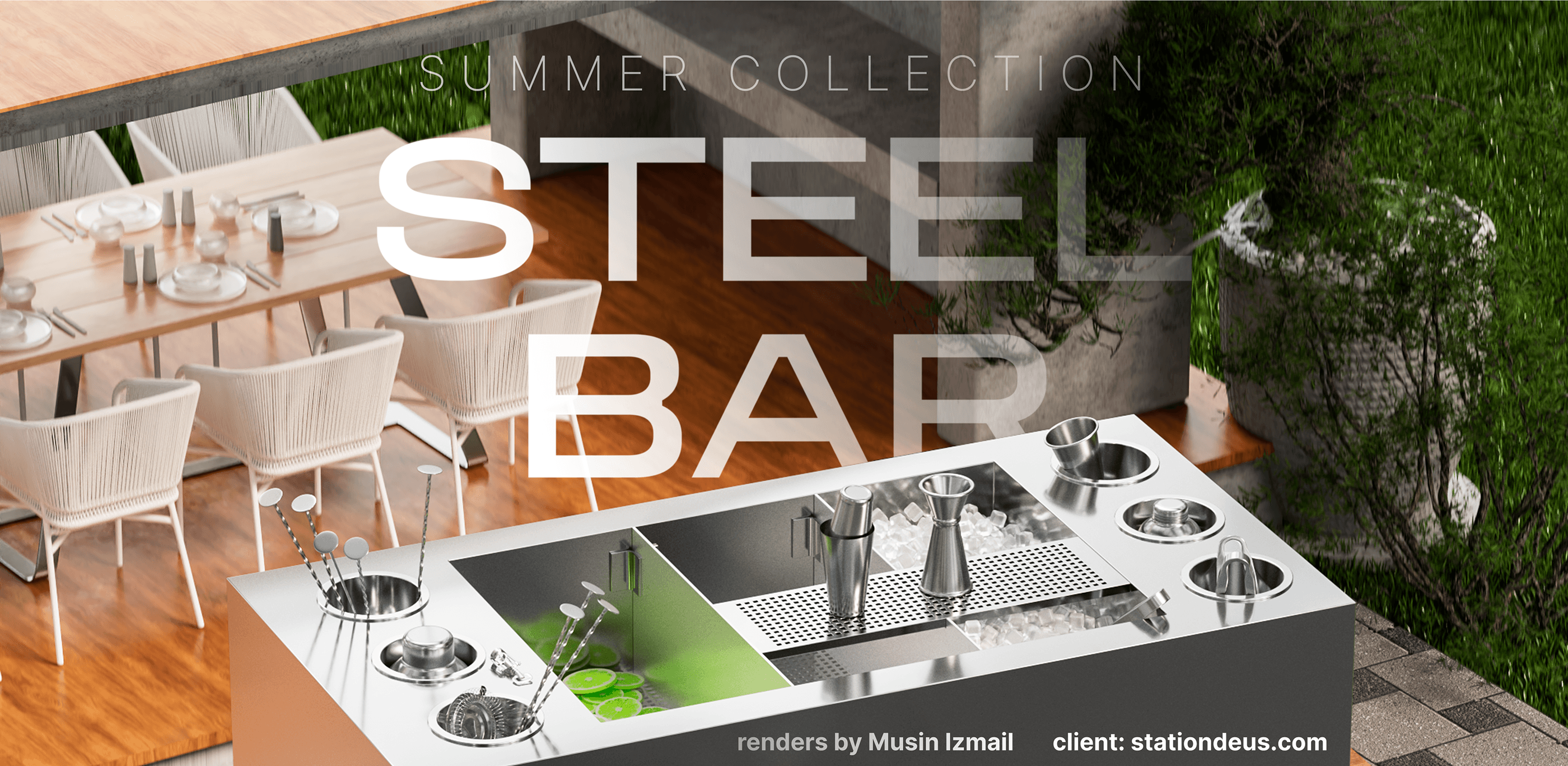 Steel Bar — Визуализация мобильной барной станции — Изображение №1 — Иллюстрация, 3D на Dprofile