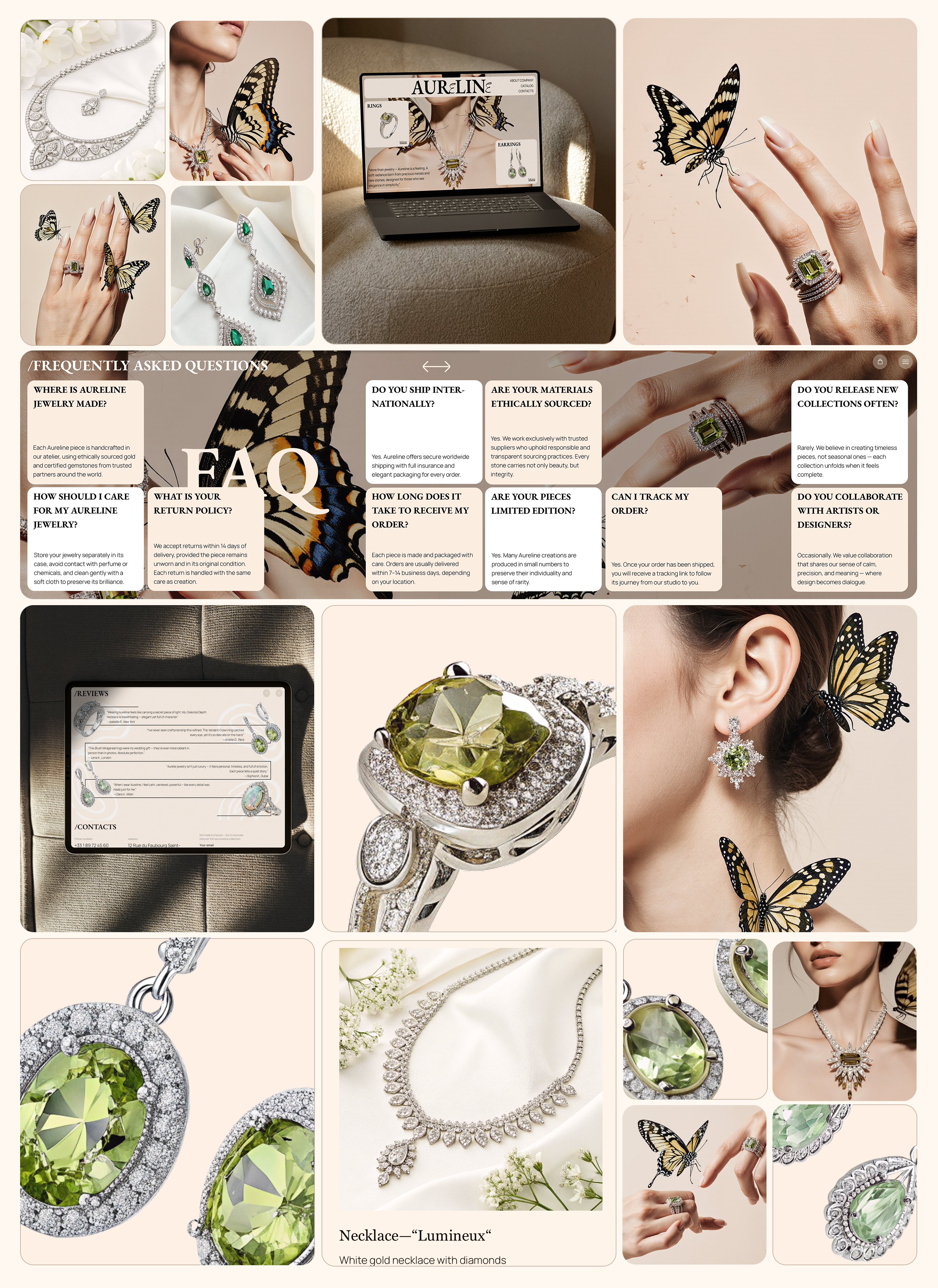 Website for Aureline jewelry boutique — Изображение №11 — Интерфейсы на Dprofile