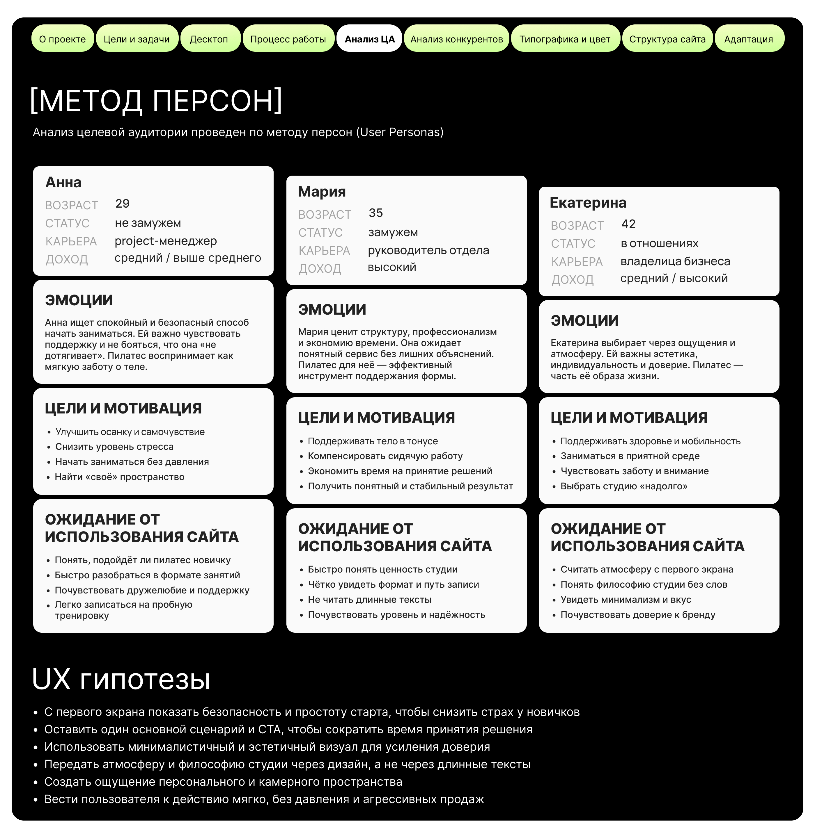 Студия пилатеса Harmony Flow — Изображение №6 — Интерфейсы на Dprofile