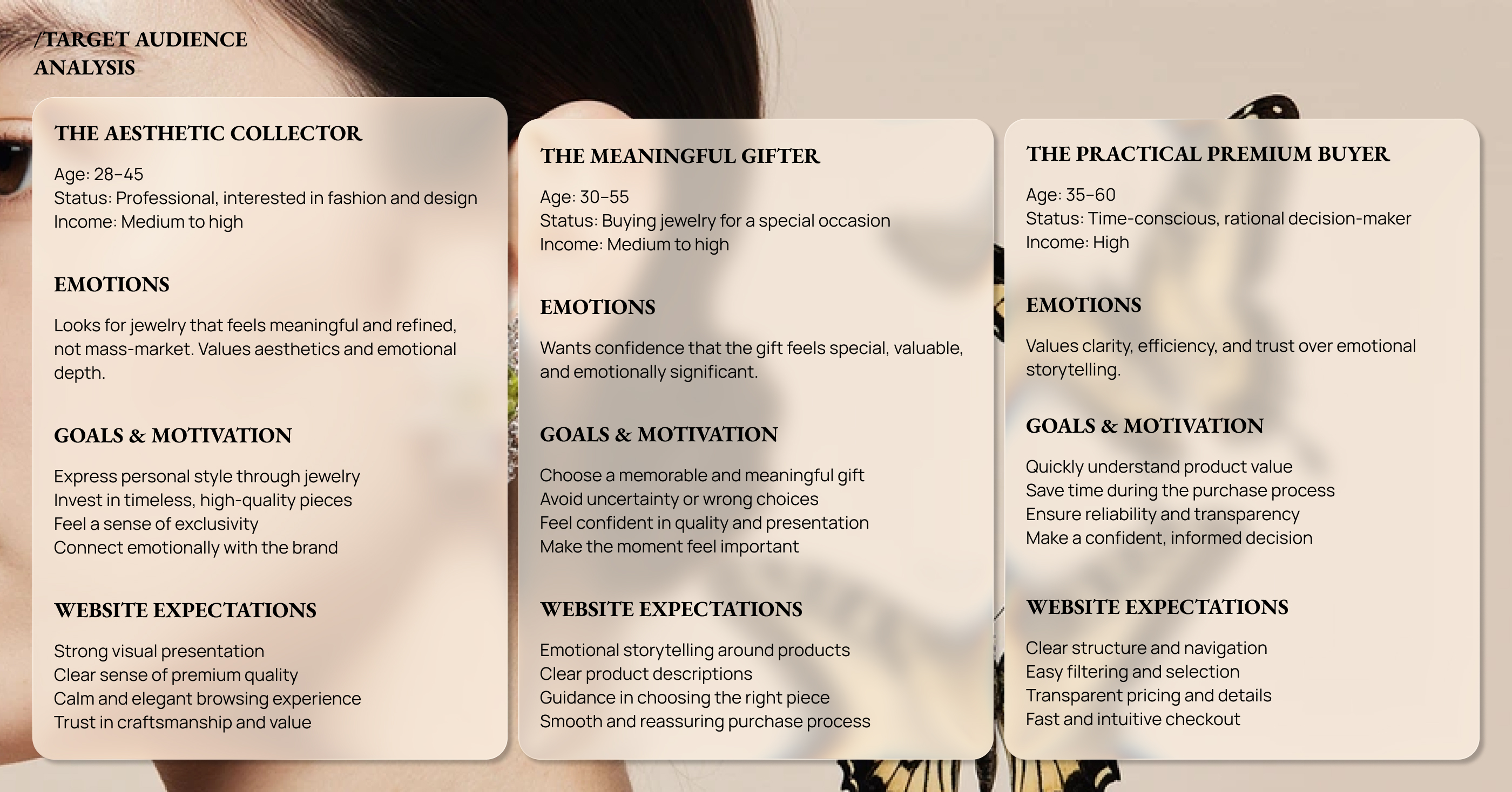 Website for Aureline jewelry boutique — Изображение №6 — Интерфейсы на Dprofile