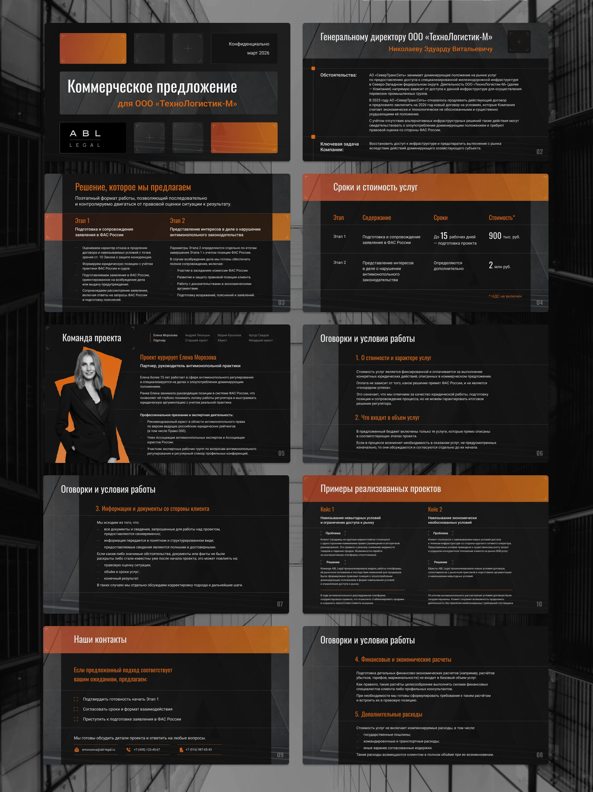 Коммерческое предложение юридической фирмы — Изображение №6 — Брендинг, Маркетинг на Dprofile