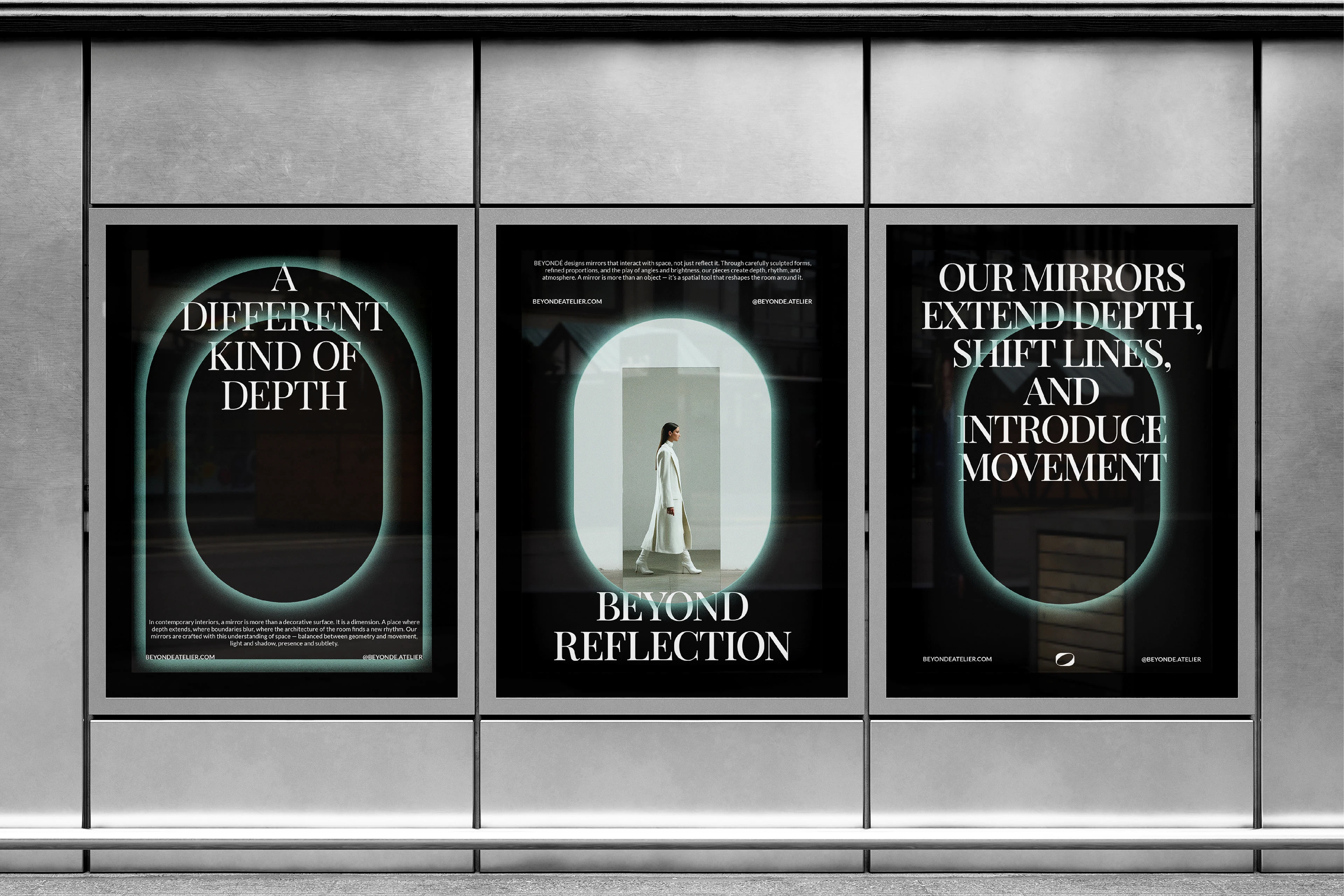 BEYONDÉ | Айдентика для бренда интерьерных зеркал — Изображение №2 — Брендинг, Графика на Dprofile
