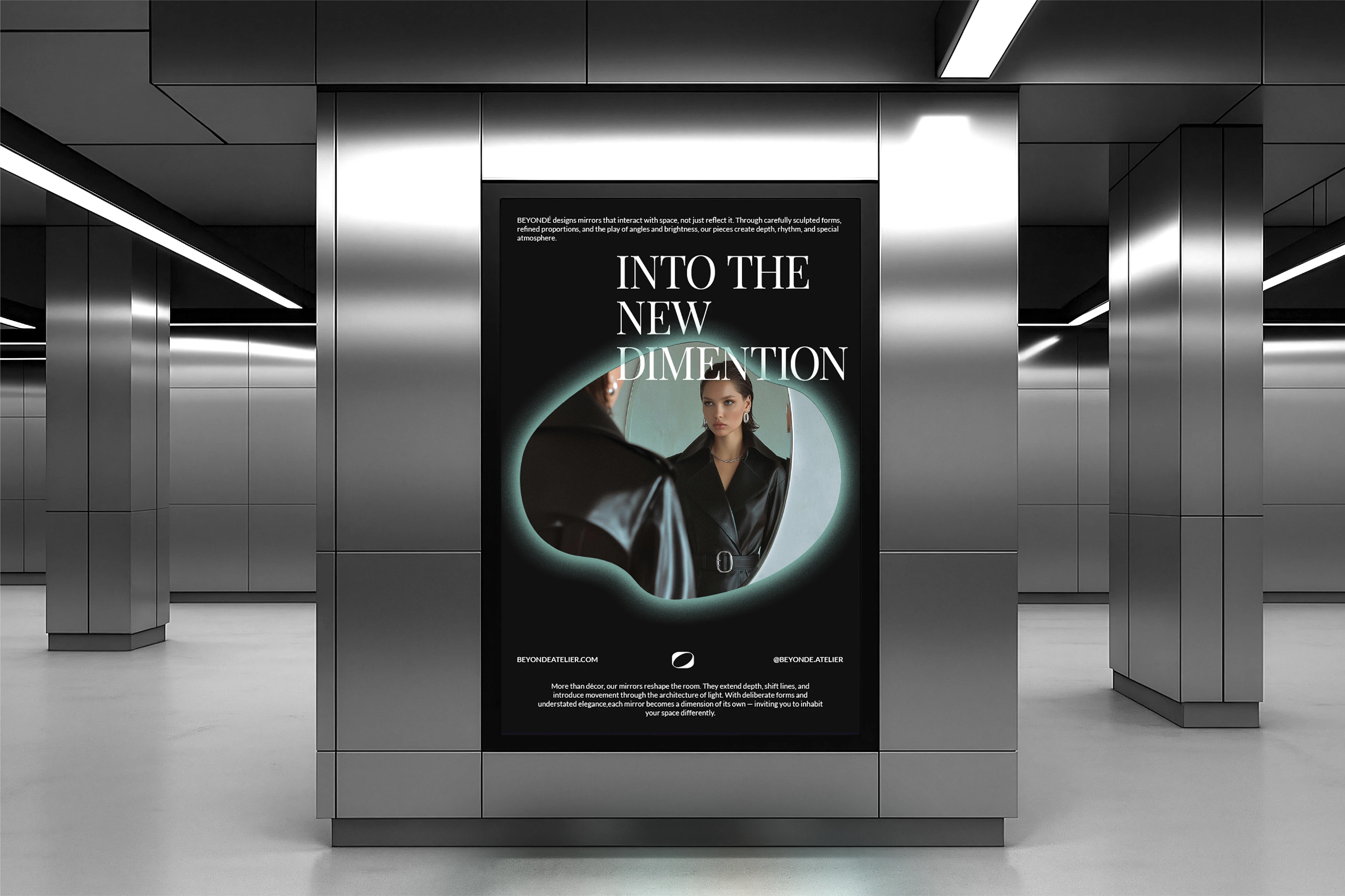 BEYONDÉ | Айдентика для бренда интерьерных зеркал — Изображение №11 — Брендинг, Графика на Dprofile