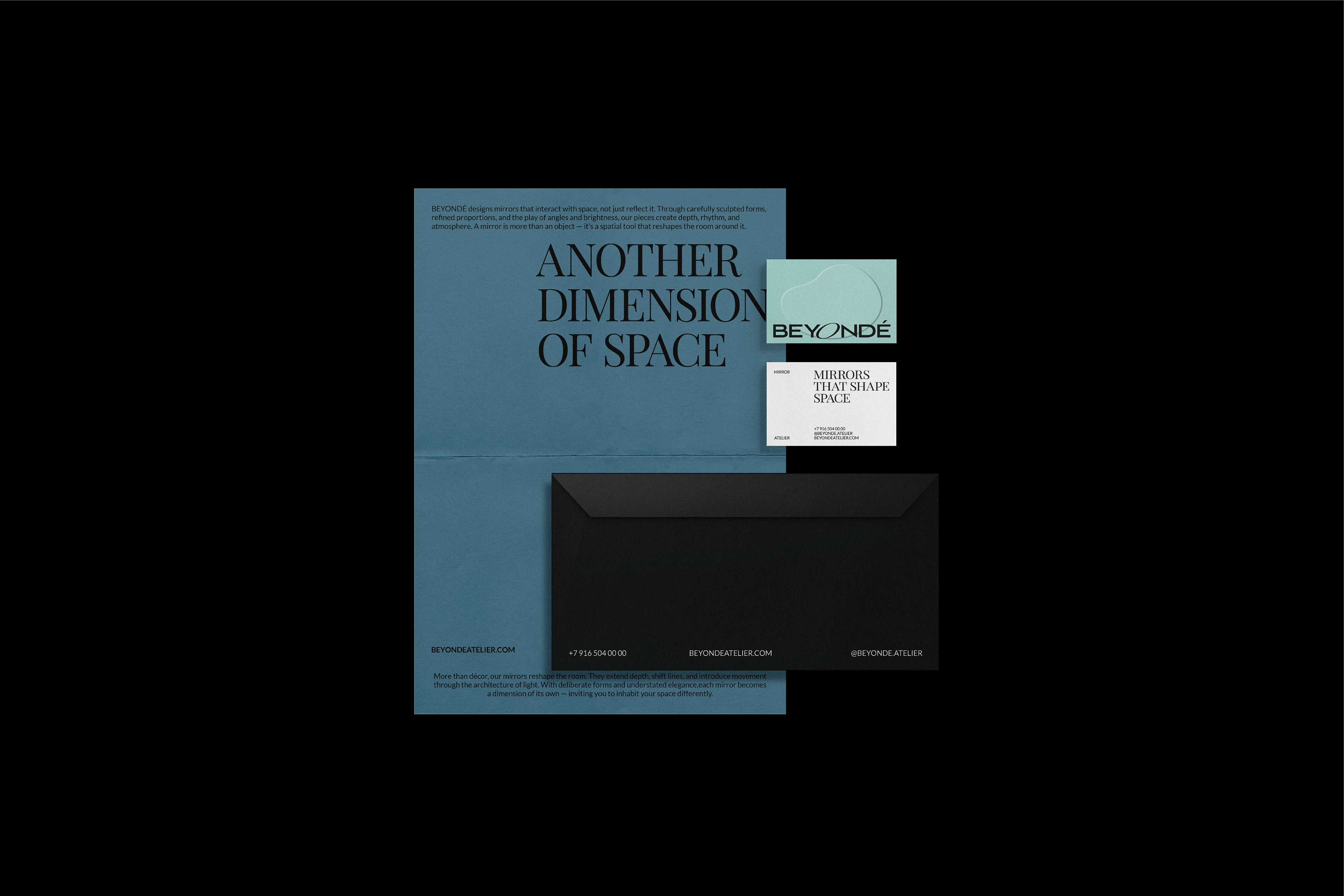 BEYONDÉ | Айдентика для бренда интерьерных зеркал — Изображение №4 — Брендинг, Графика на Dprofile