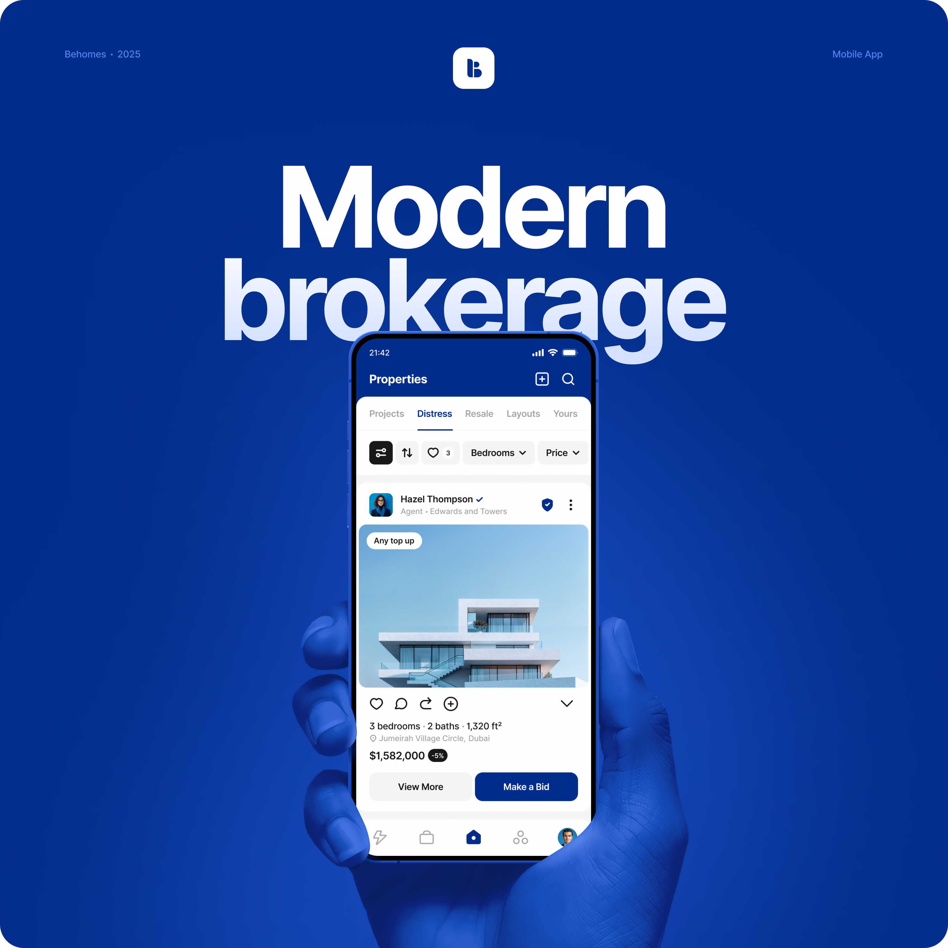 Behomes — Real Estate Mobile App • UX UI — Изображение №1 — Интерфейсы на Dprofile