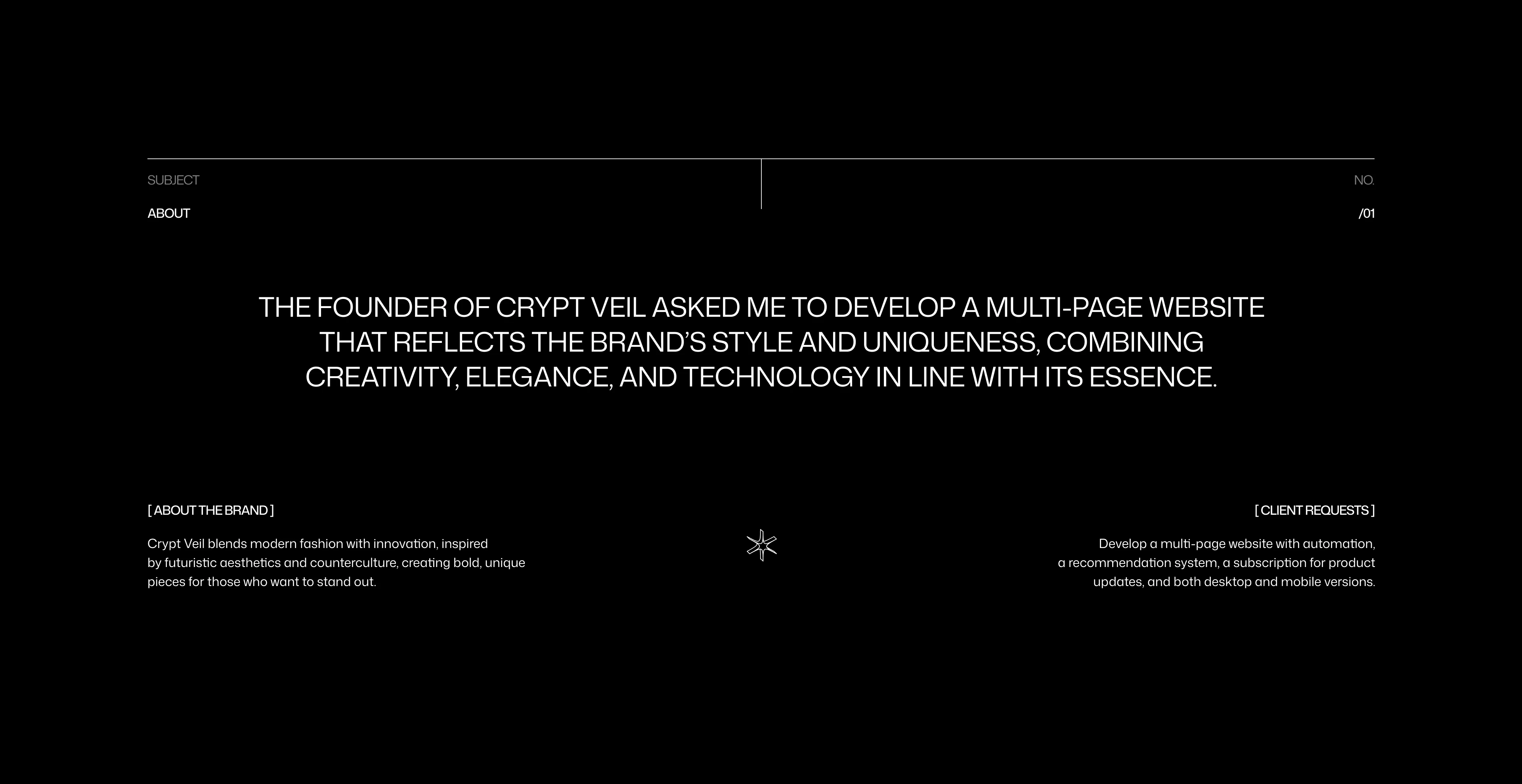 CRYPT VEIL: ONLINE STORE — Изображение №2 — Интерфейсы, Брендинг на Dprofile