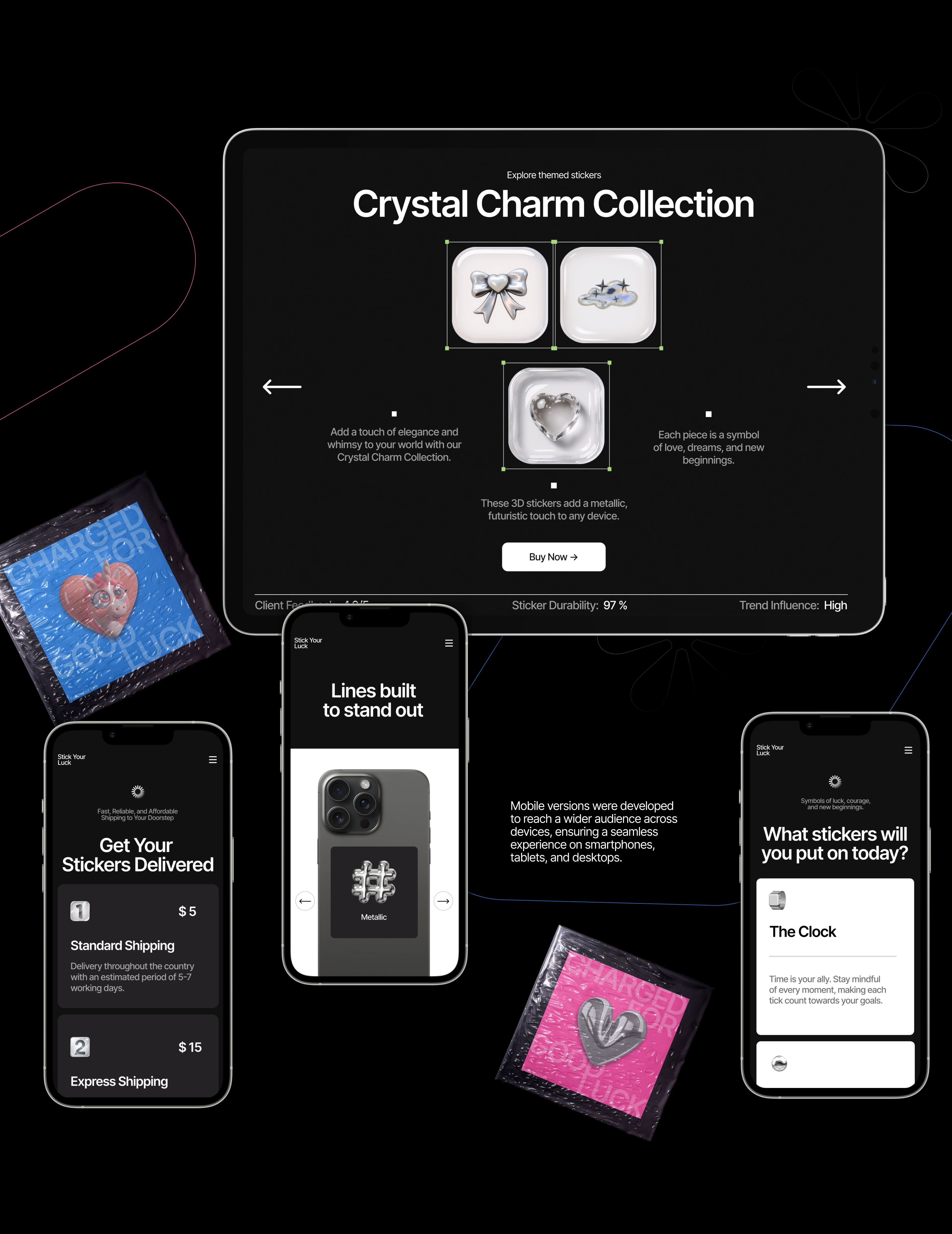 STICK YOUR LUCK: LANDING PAGE — Изображение №8 — Интерфейсы, Брендинг на Dprofile