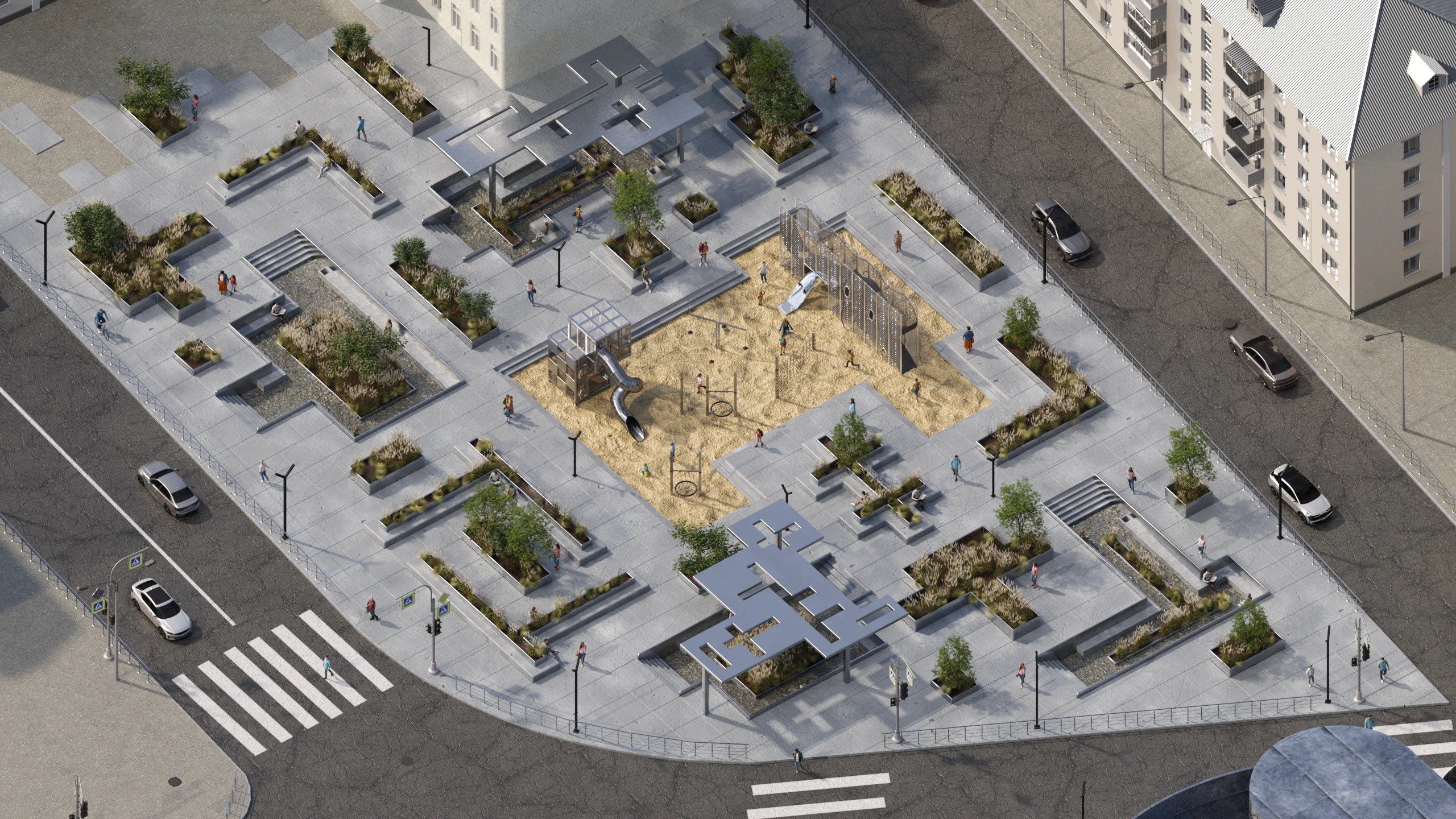 Сквер «Красное знамя» — Изображение №1 — 3D, Архитектура на Dprofile